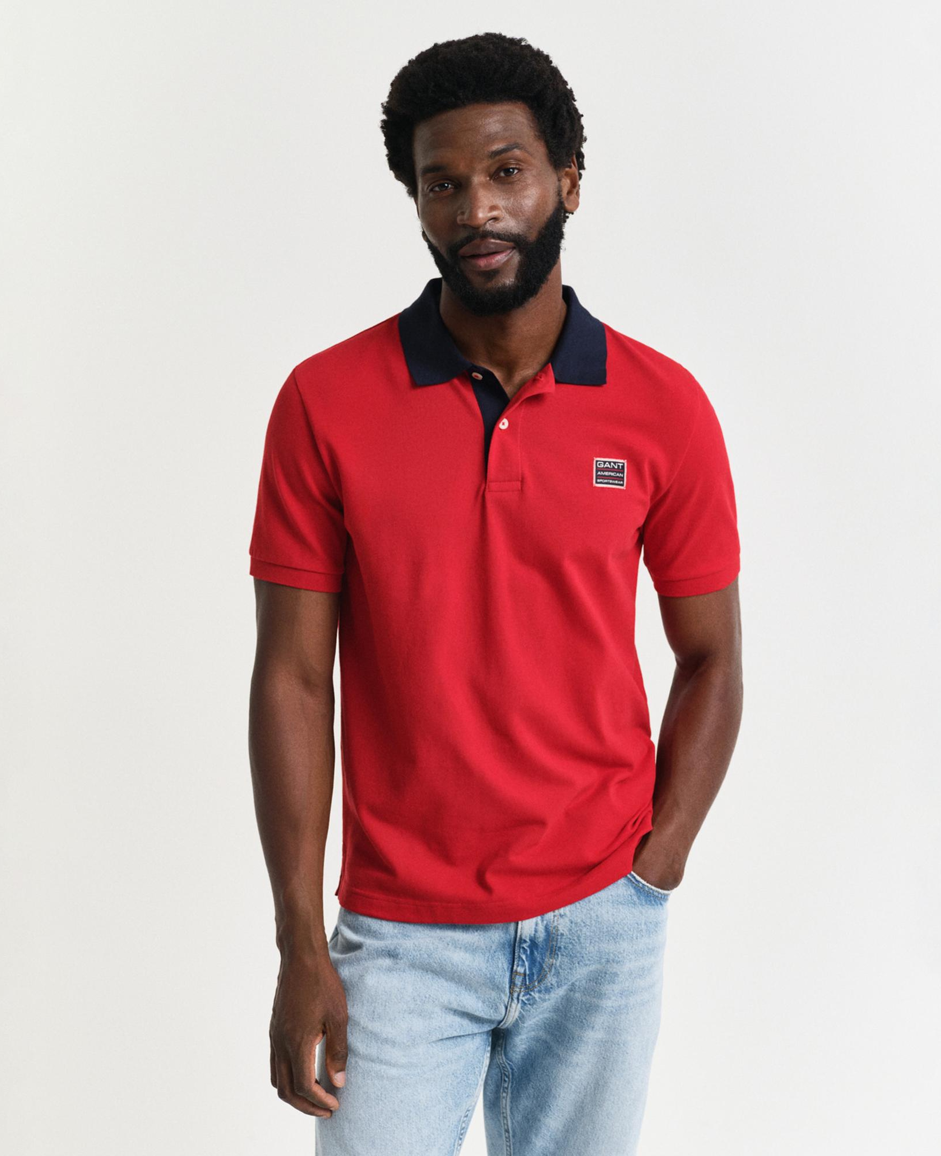 GANT Erkek Kırmızı Regular Fit Polo