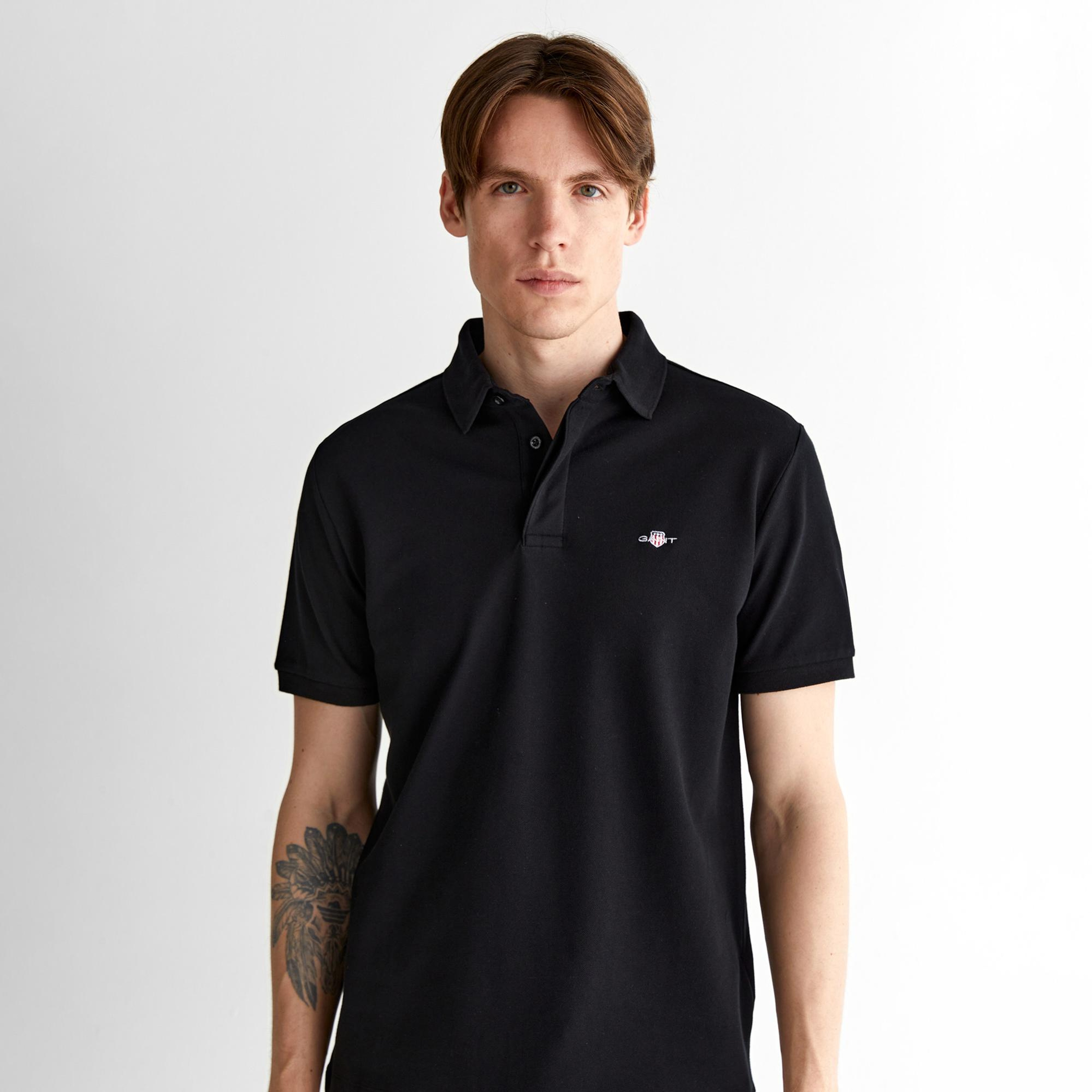 GANT Erkek Siyah Polo