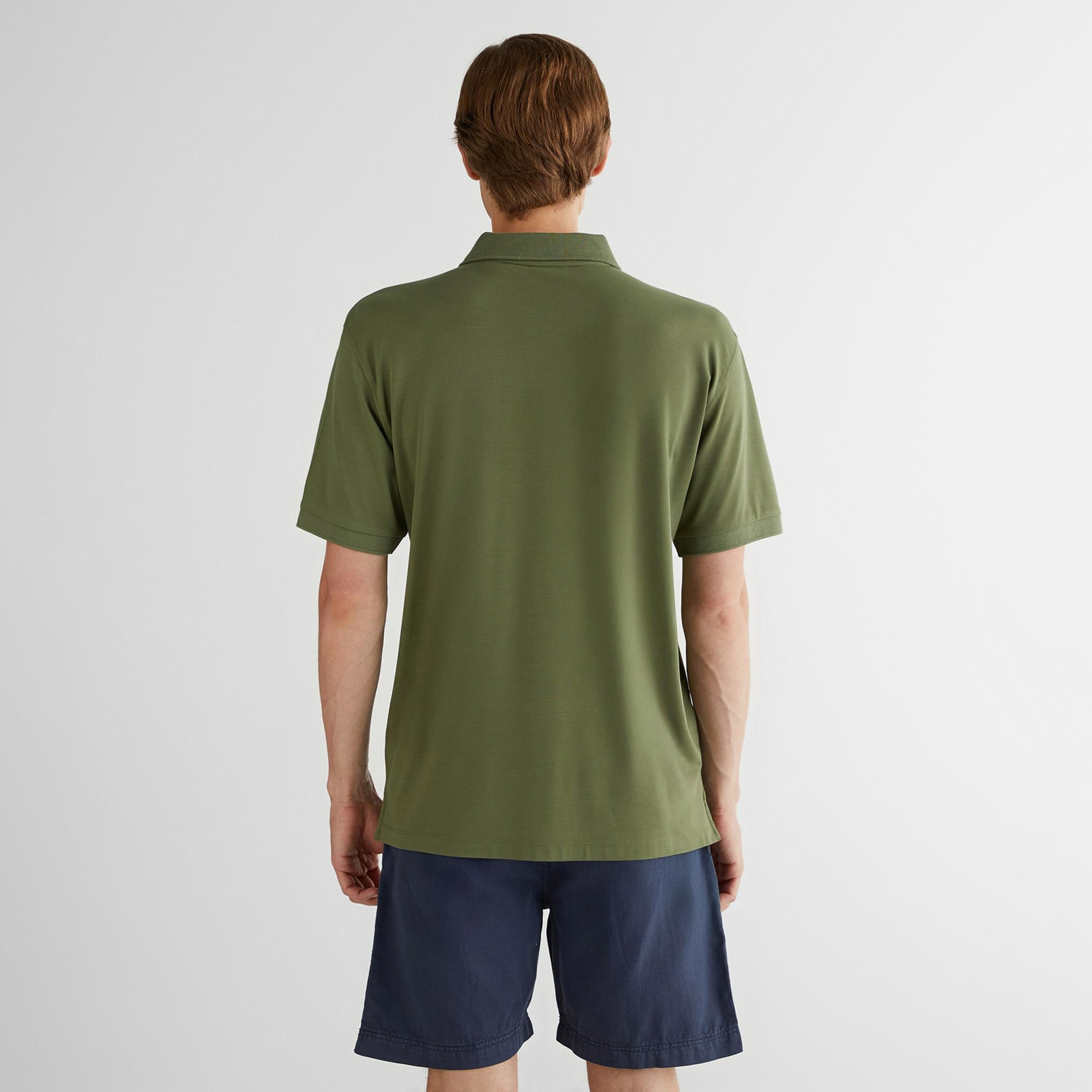 GANT Erkek Yeşil Relaxed Fit Polo