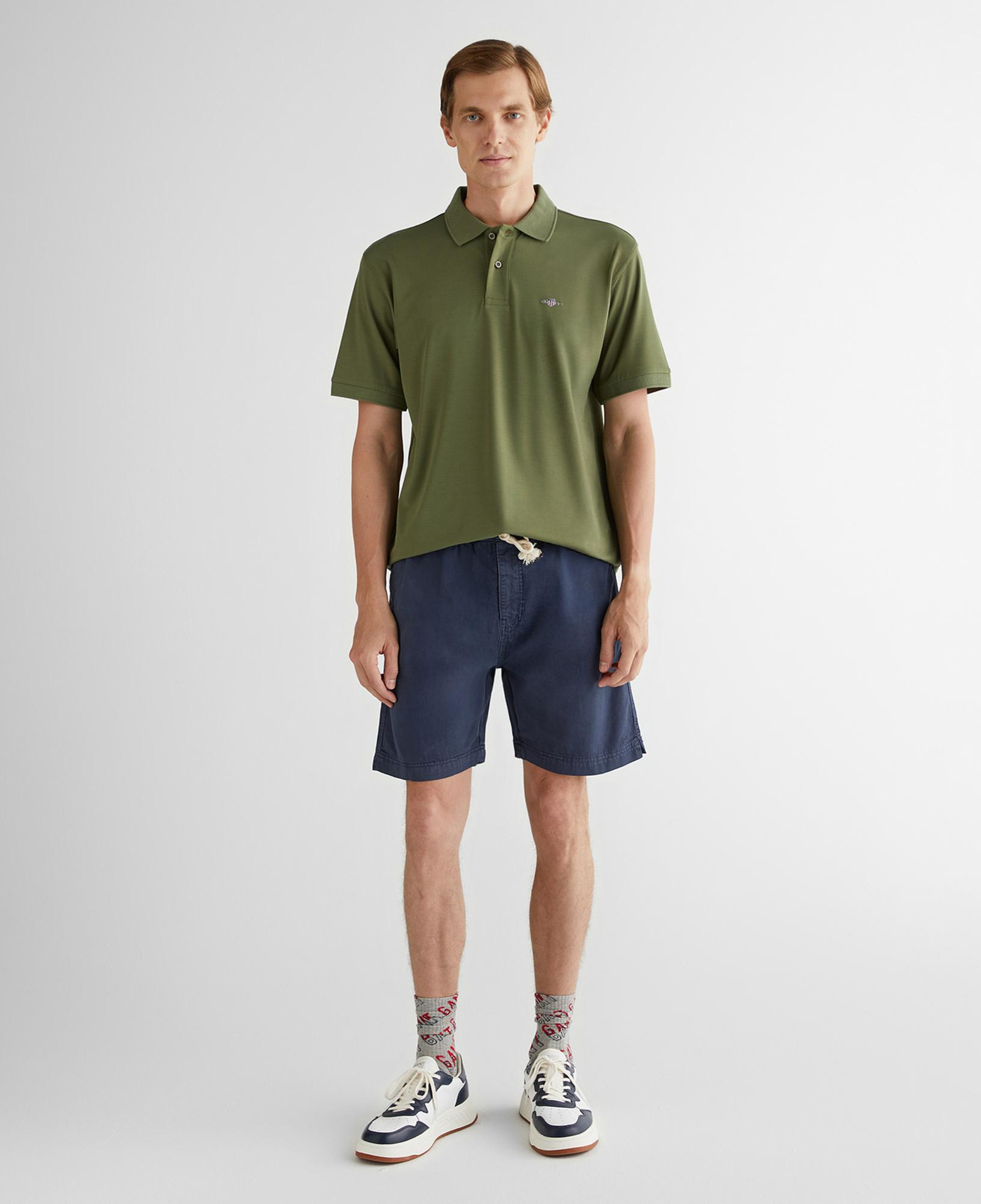 GANT Erkek Yeşil Relaxed Fit Polo