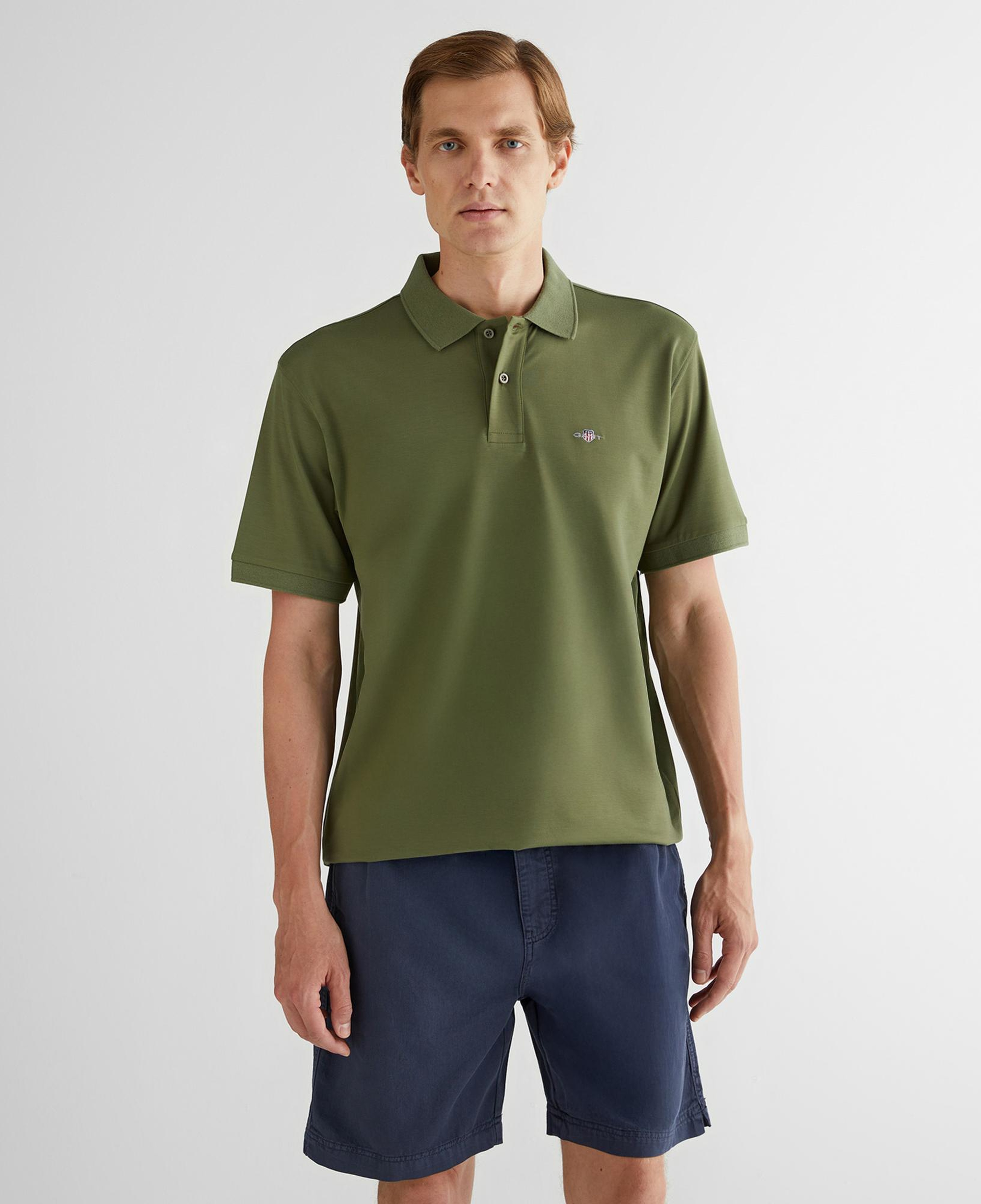 GANT Erkek Yeşil Relaxed Fit Polo