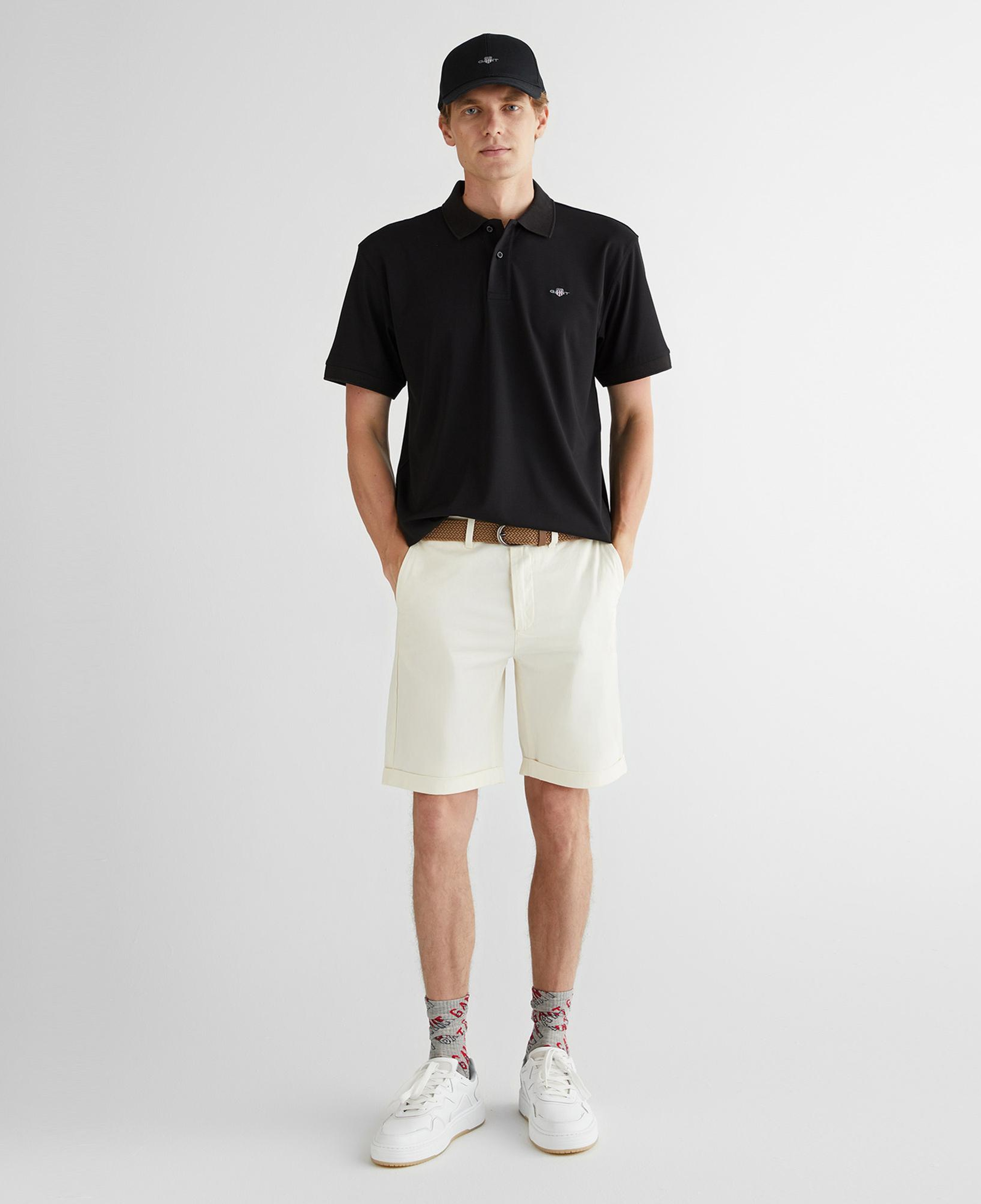 GANT Erkek Siyah Relaxed Fit Polo