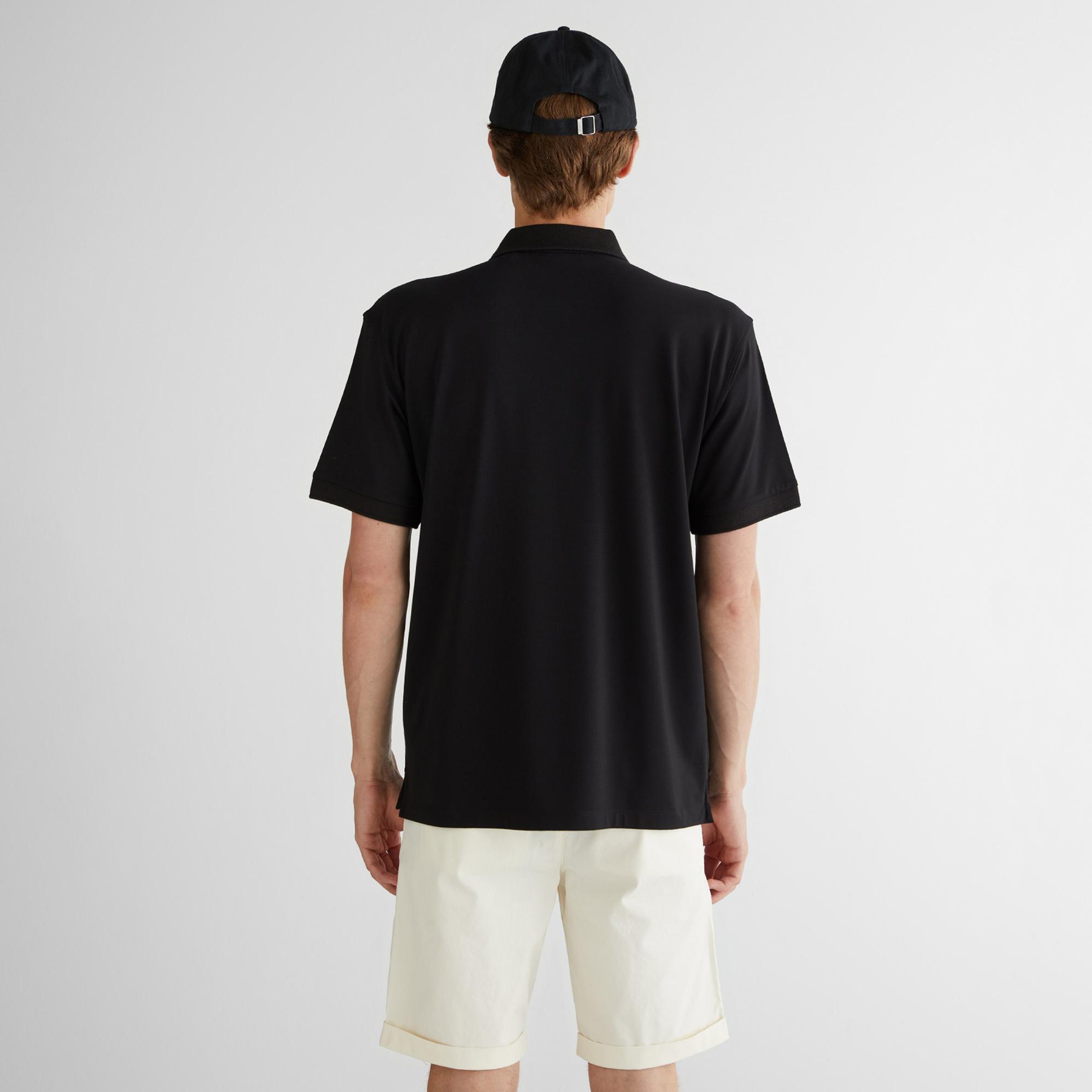 GANT Erkek Siyah Relaxed Fit Polo
