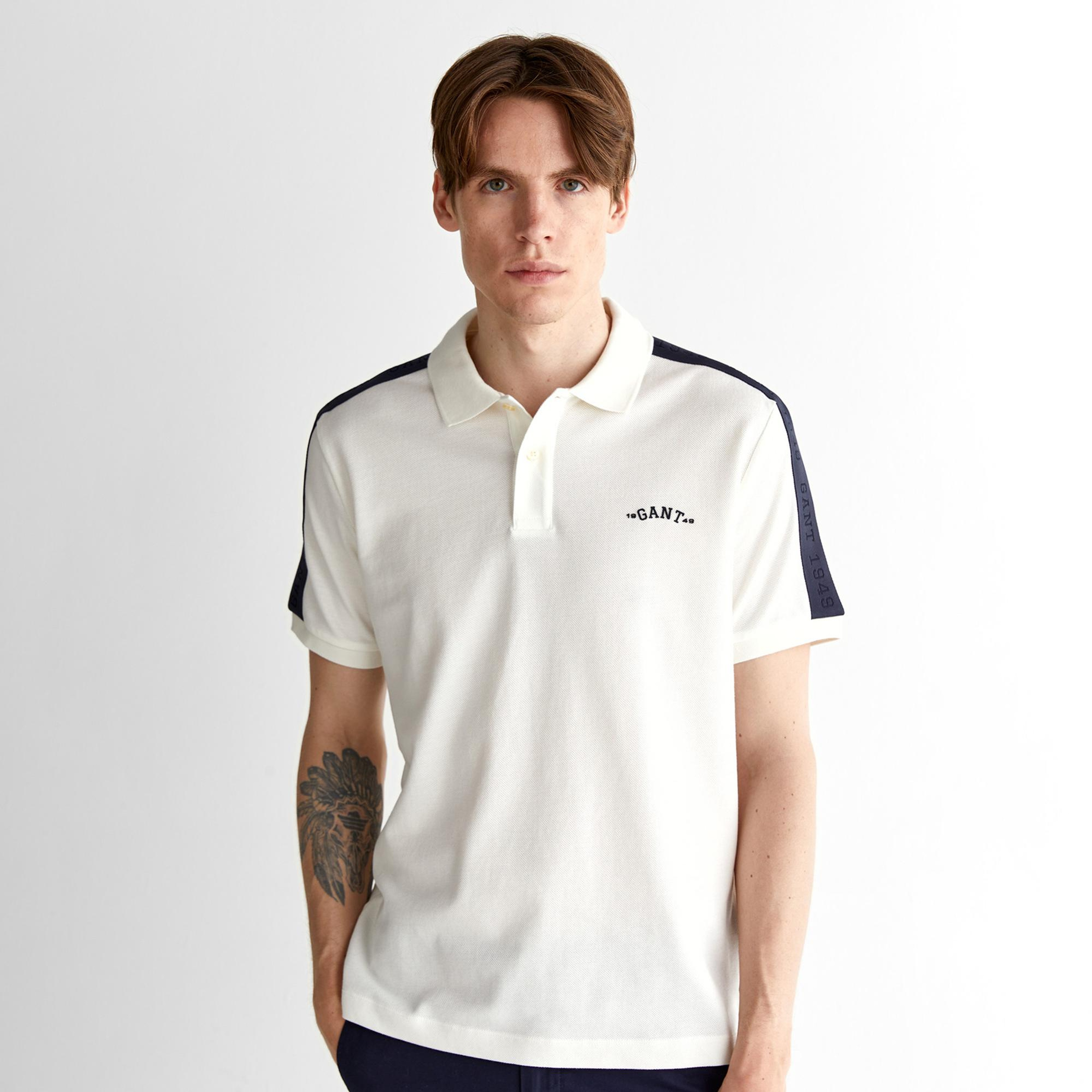 GANT Erkek Krem Regular Fit Logolu Polo