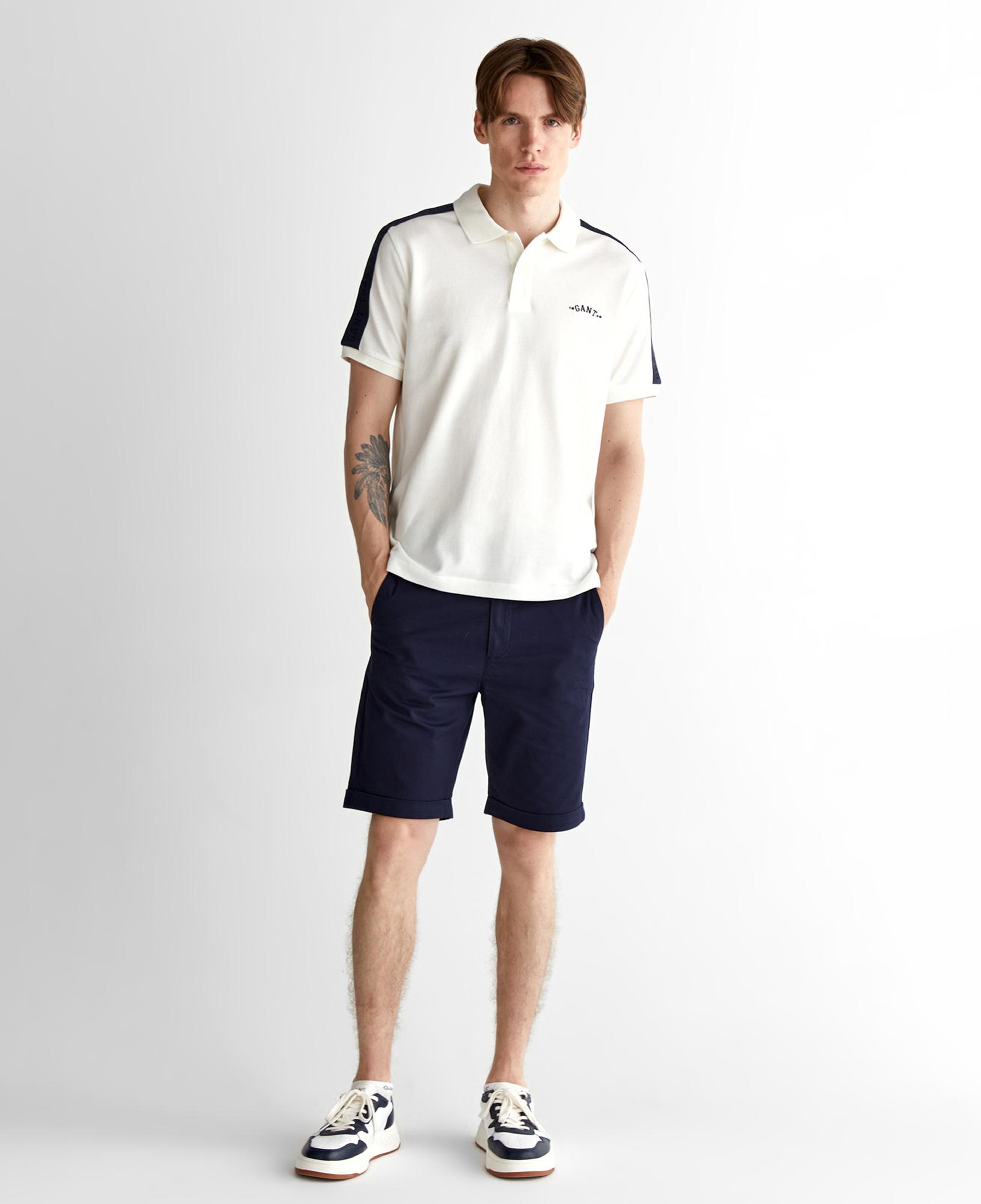 GANT Erkek Krem Regular Fit Logolu Polo