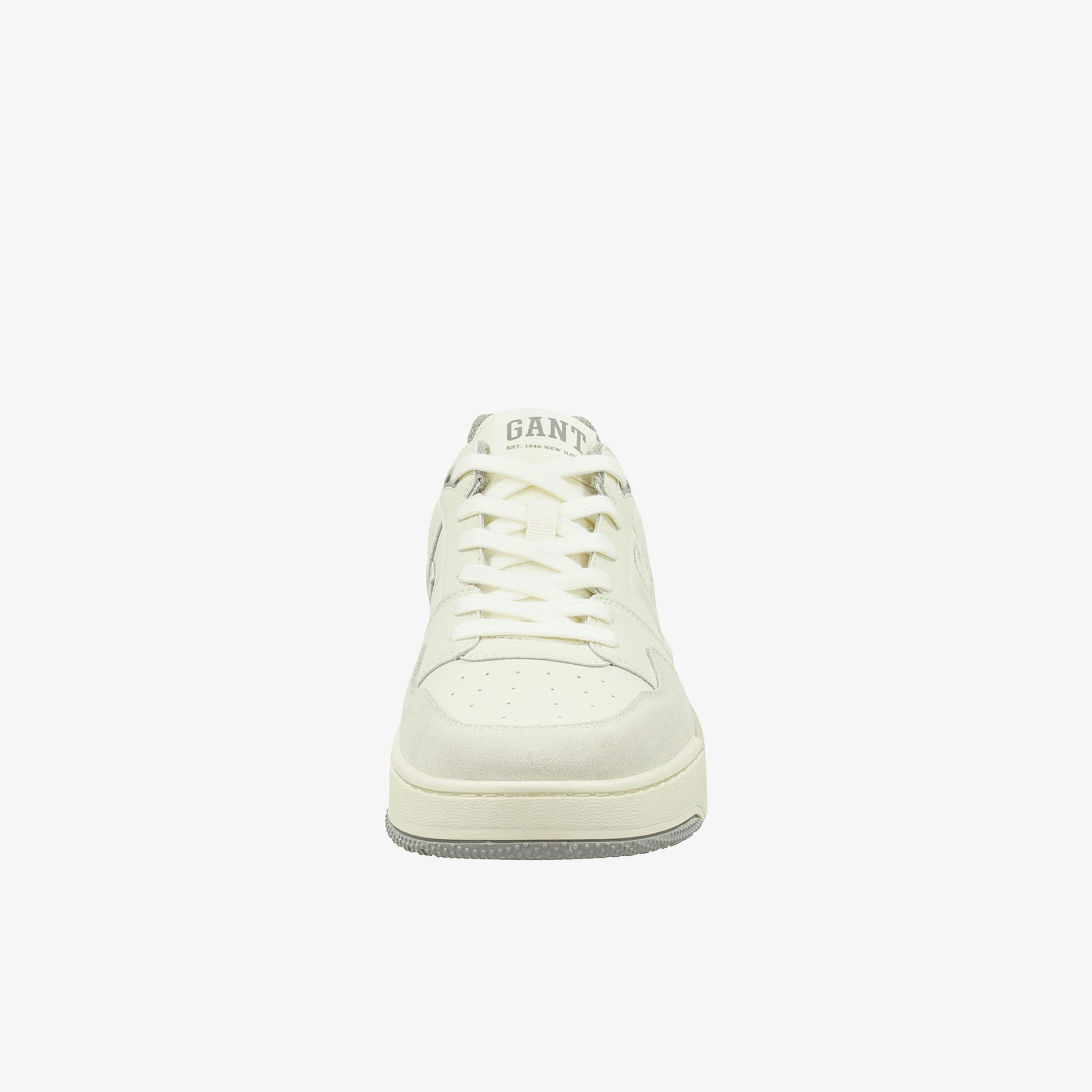 GANT Erkek Krem Deri Logolu Sneaker