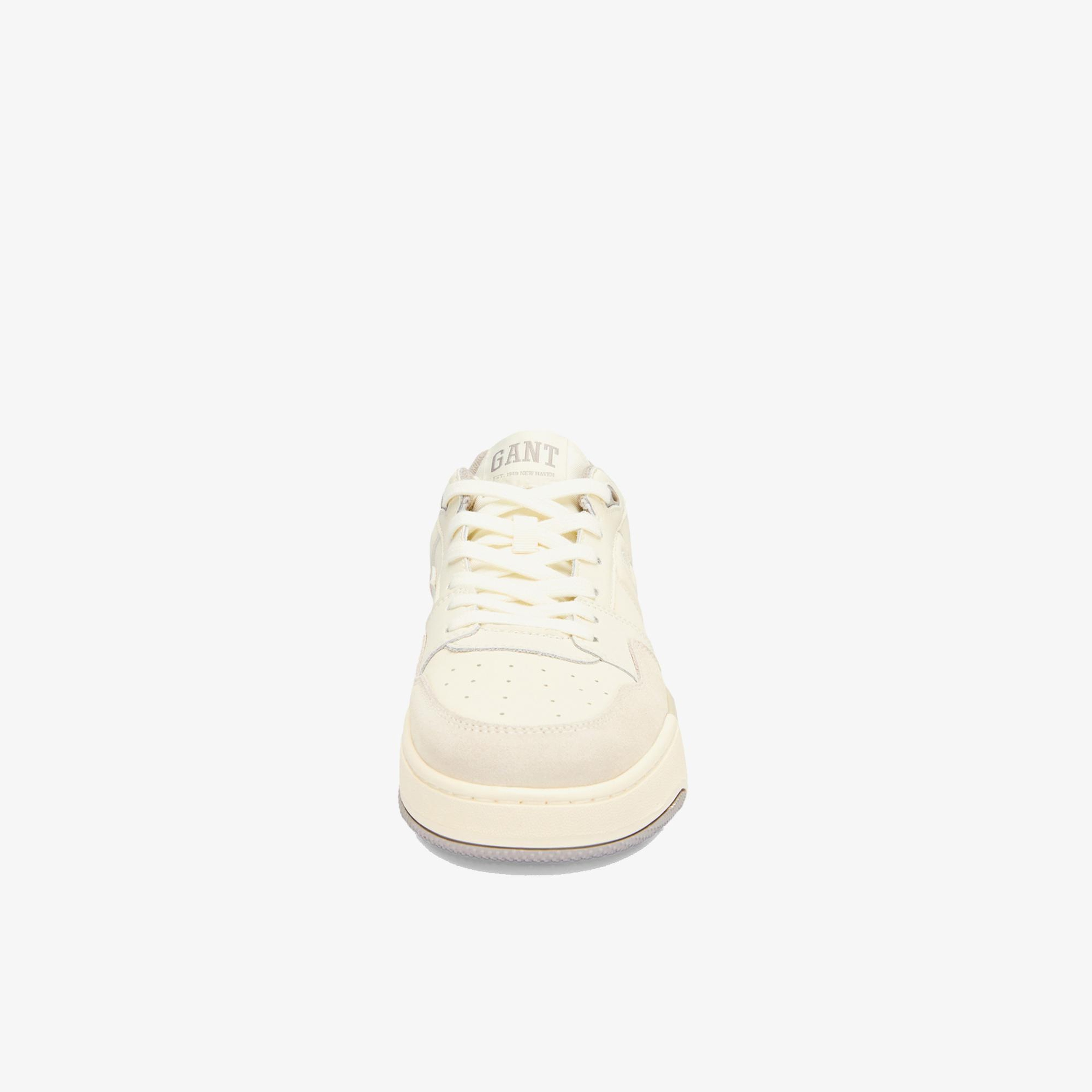 GANT Erkek Krem Deri Logolu Sneaker