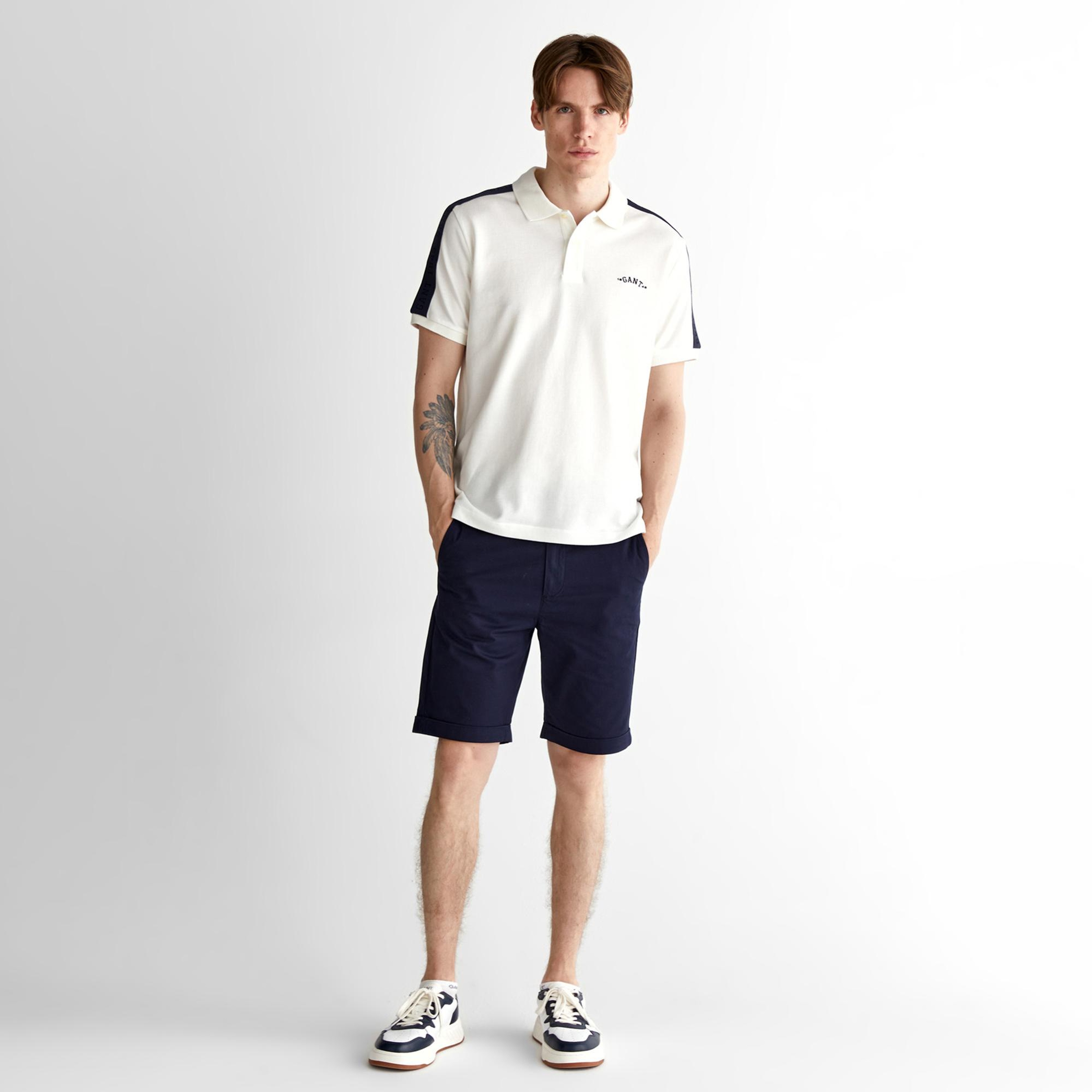 GANT Erkek Krem Regular Fit Logolu Polo