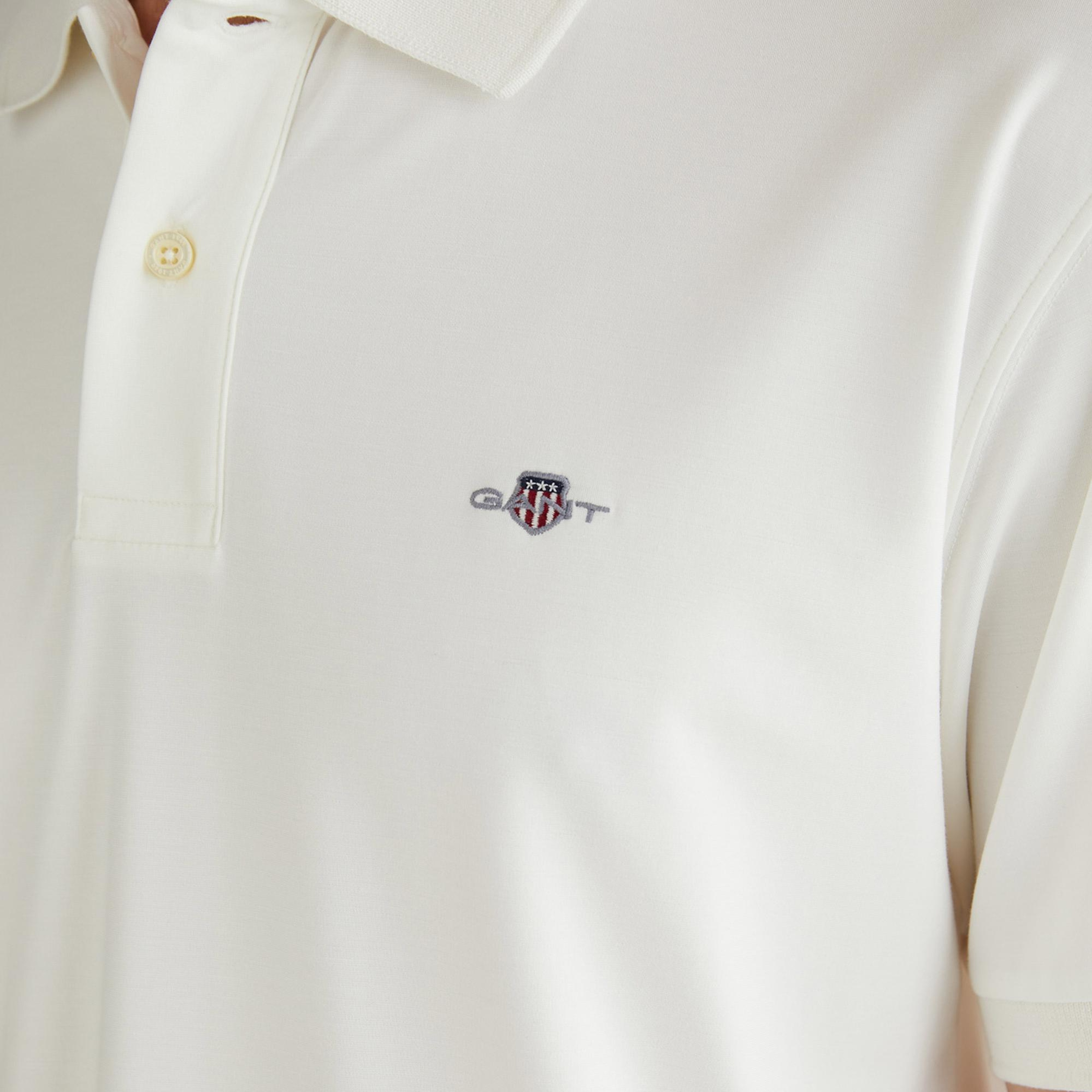 GANT Erkek Krem Relaxed Fit Polo