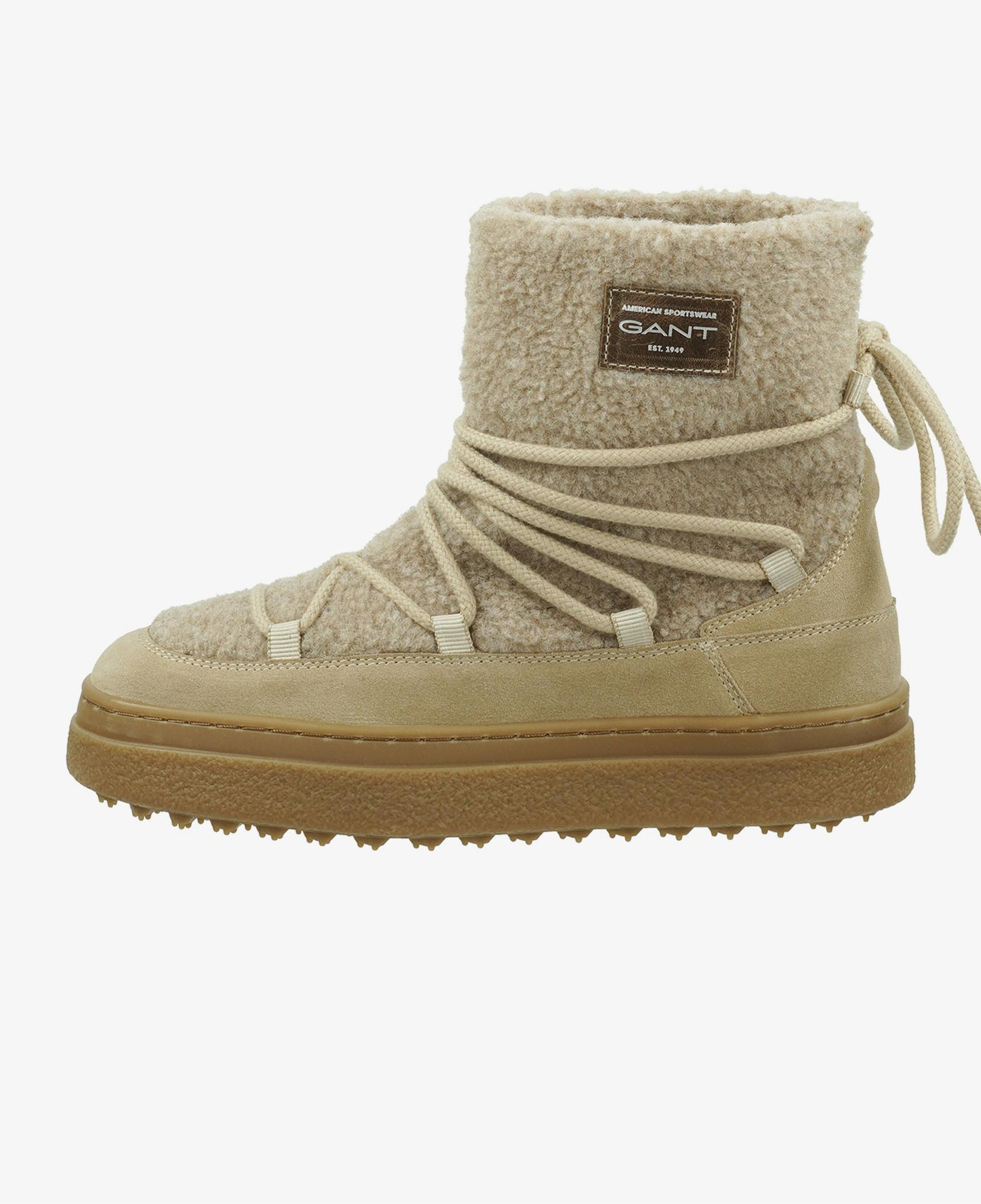 GANT Kadın Bej Bağcıklı Snowhill Yün Bot