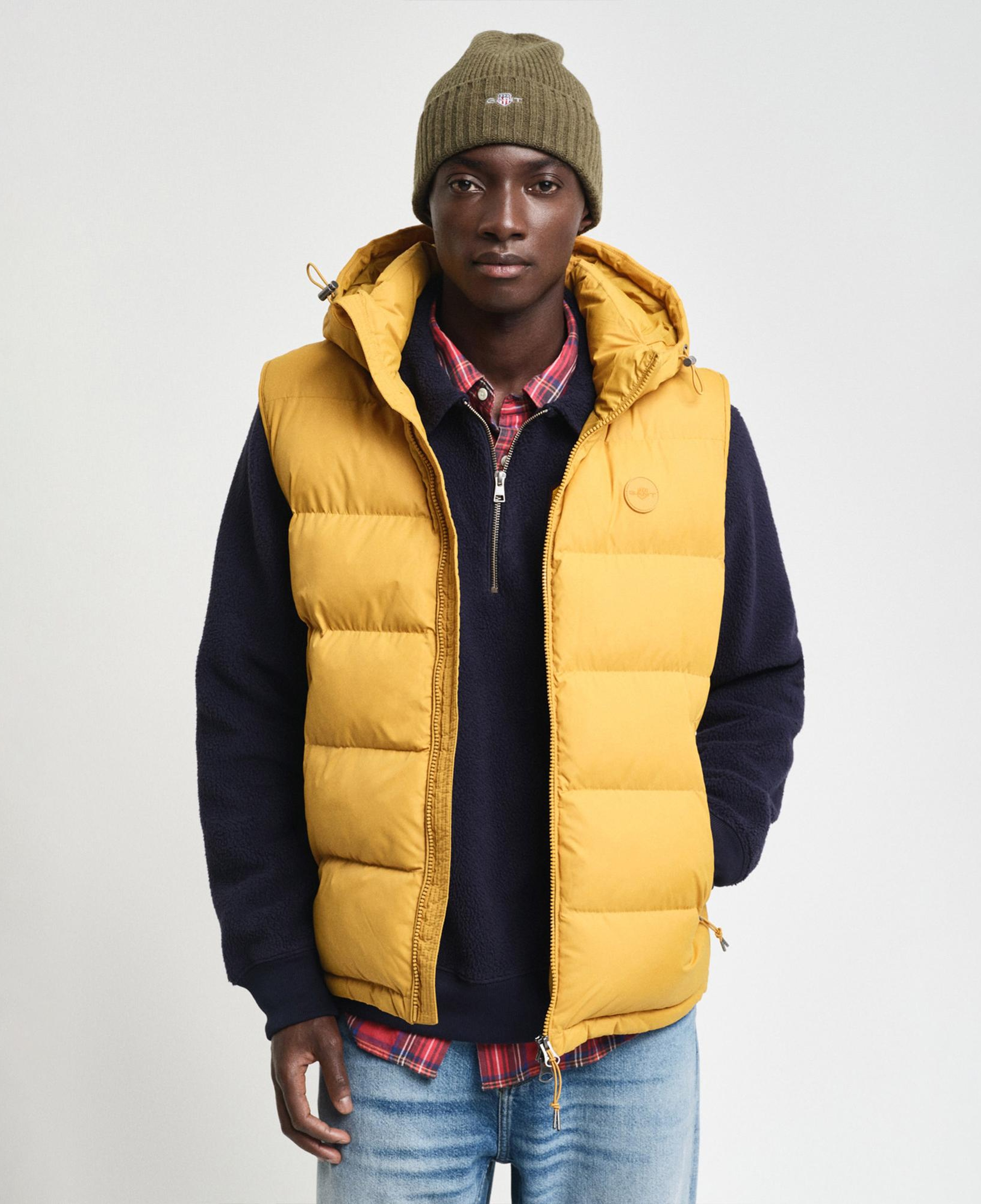 GANT Erkek Sarı Kapüşonlu Yelek