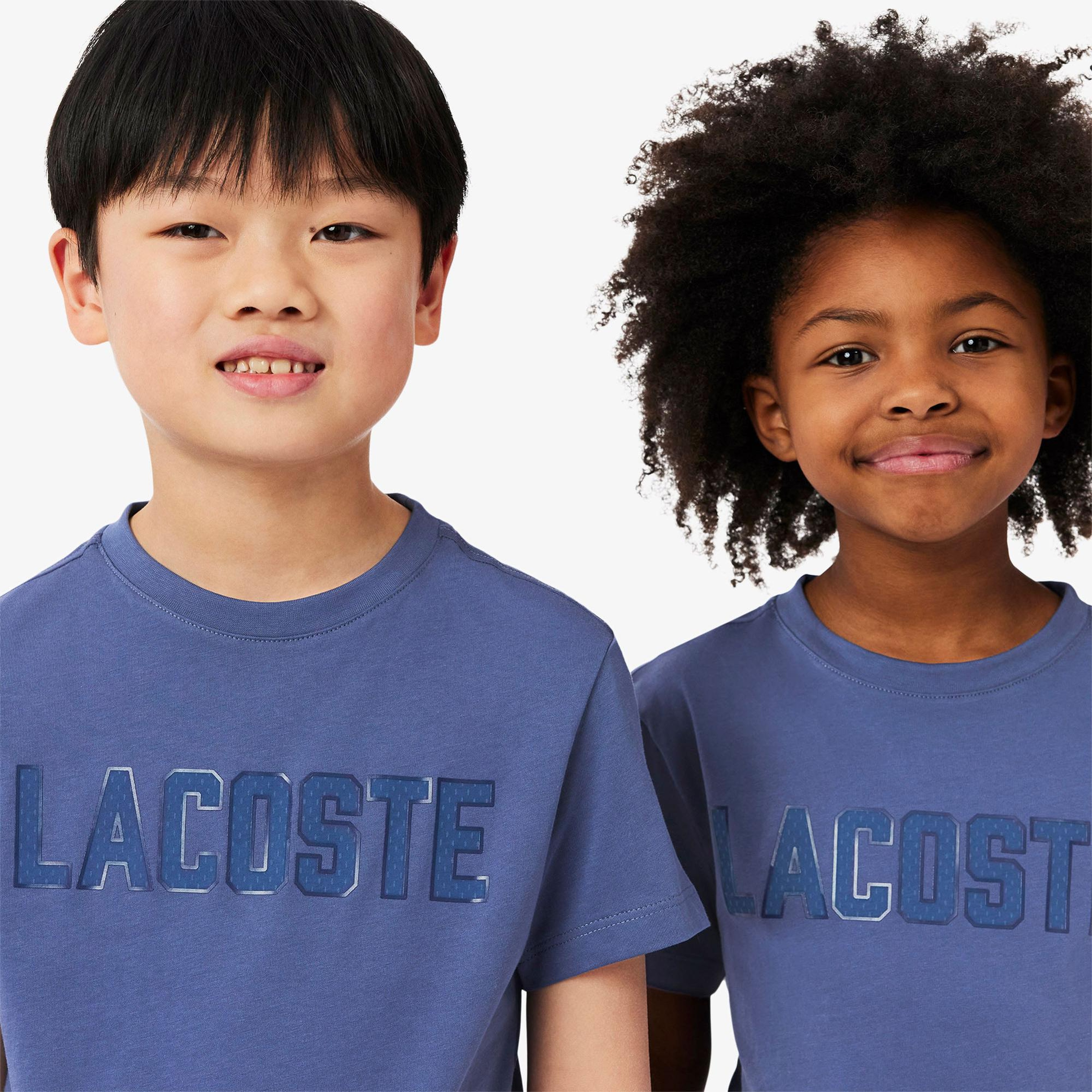Lacoste Çocuk Bisiklet Yaka Desenli Mor T-Shirt