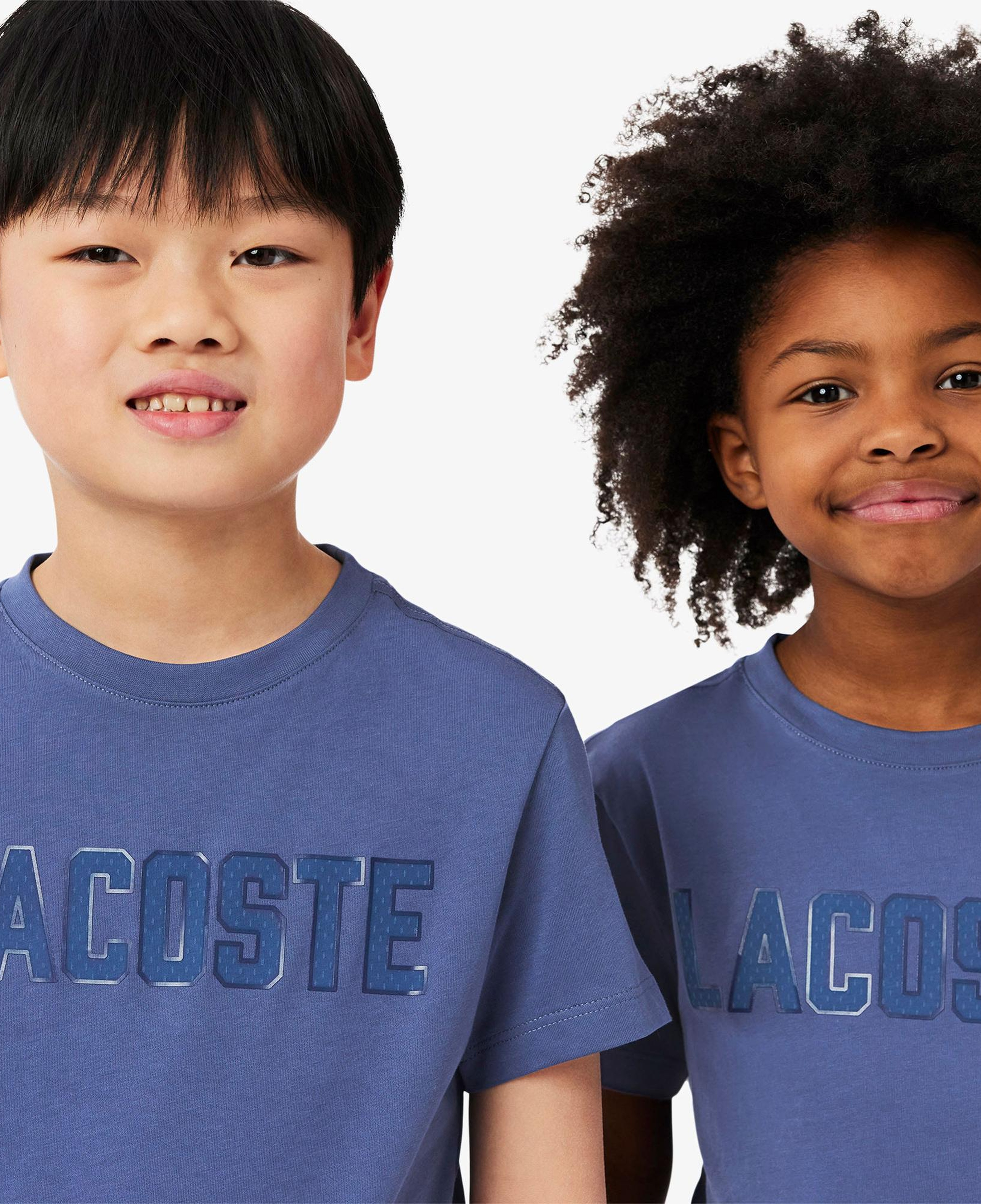 Lacoste Çocuk Bisiklet Yaka Desenli Mor T-Shirt