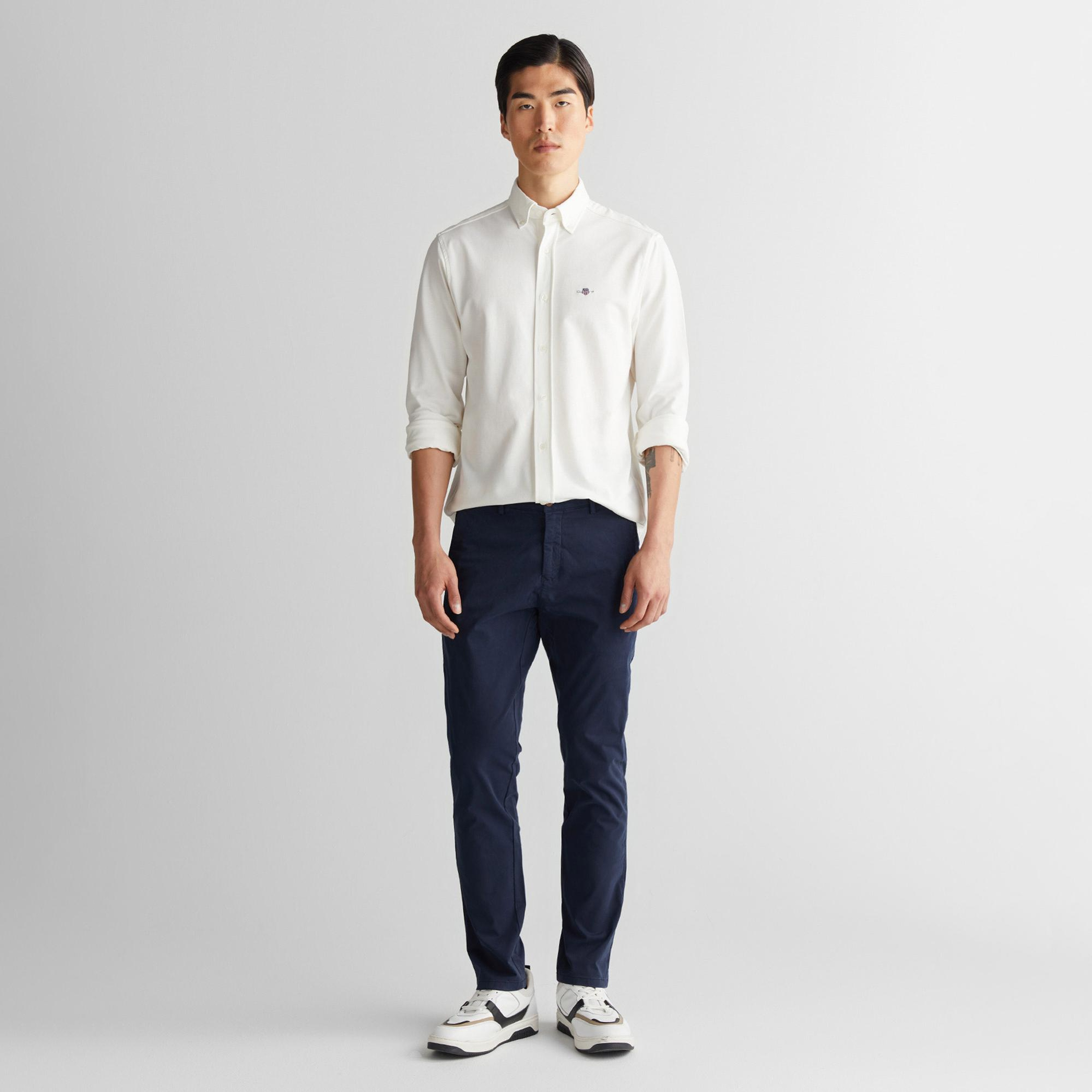 GANT Erkek Lacivert Slim Fit Pantolon
