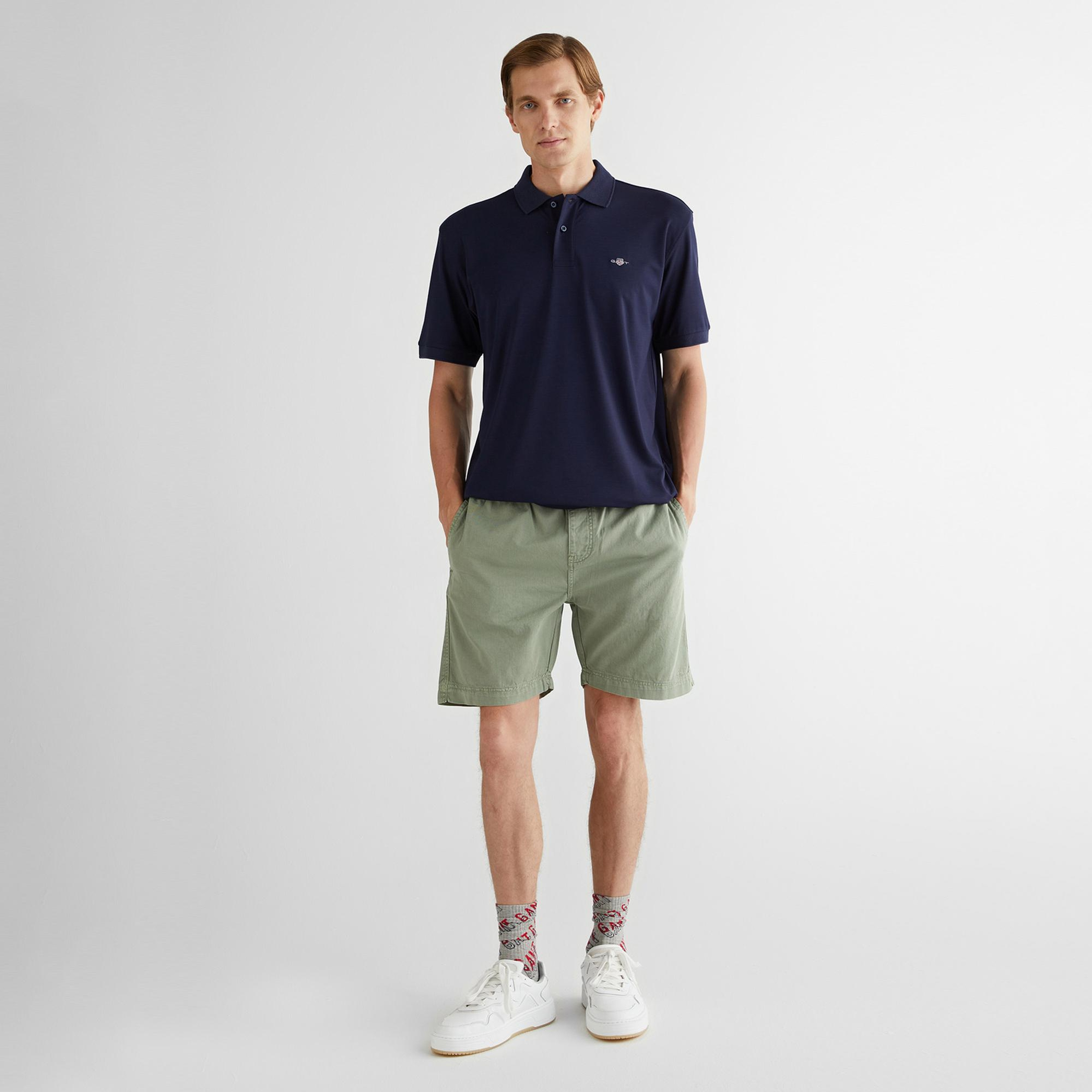 GANT Erkek Yeşil Regular Fit Şort