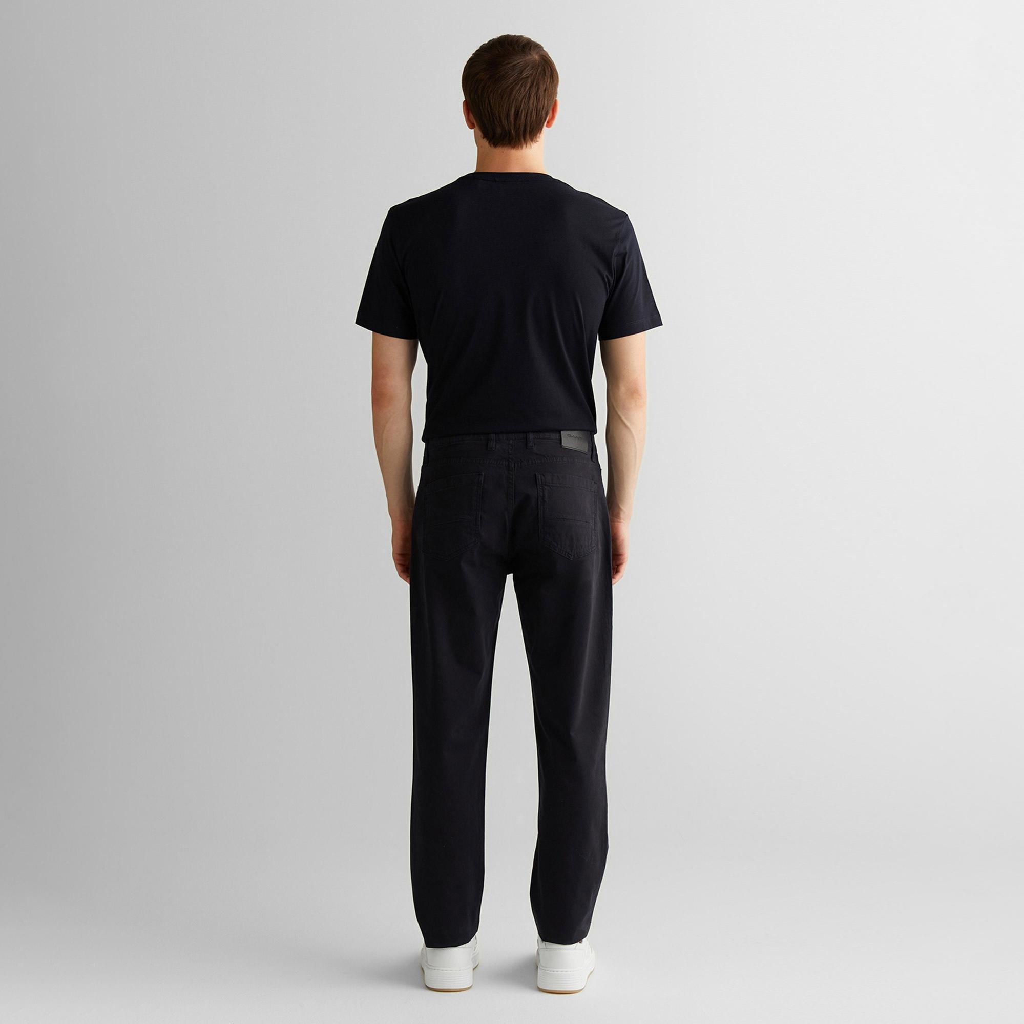 GANT Erkek Siyah Regular Fit Pantolon