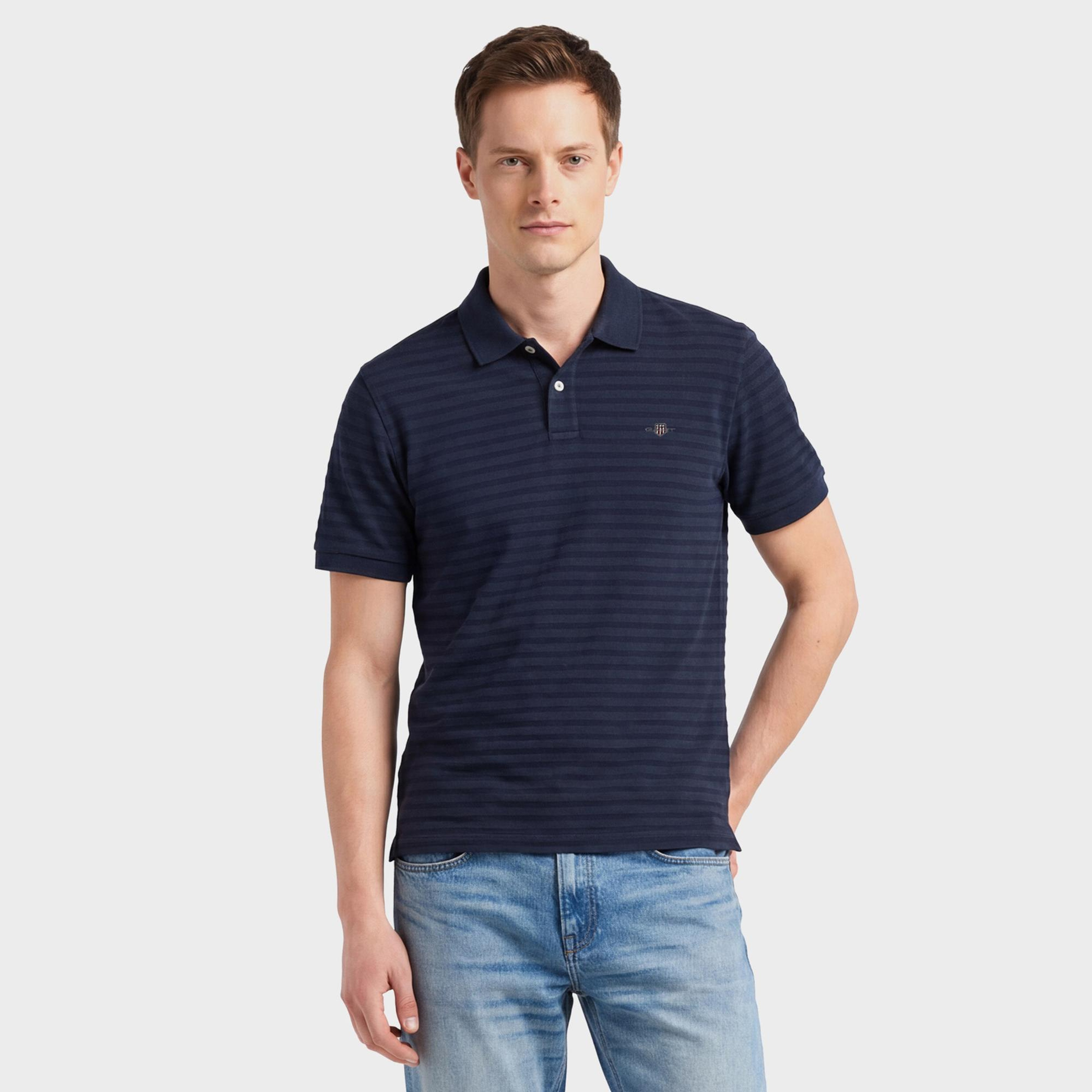 GANT Erkek Lacivert Regular Fit Polo