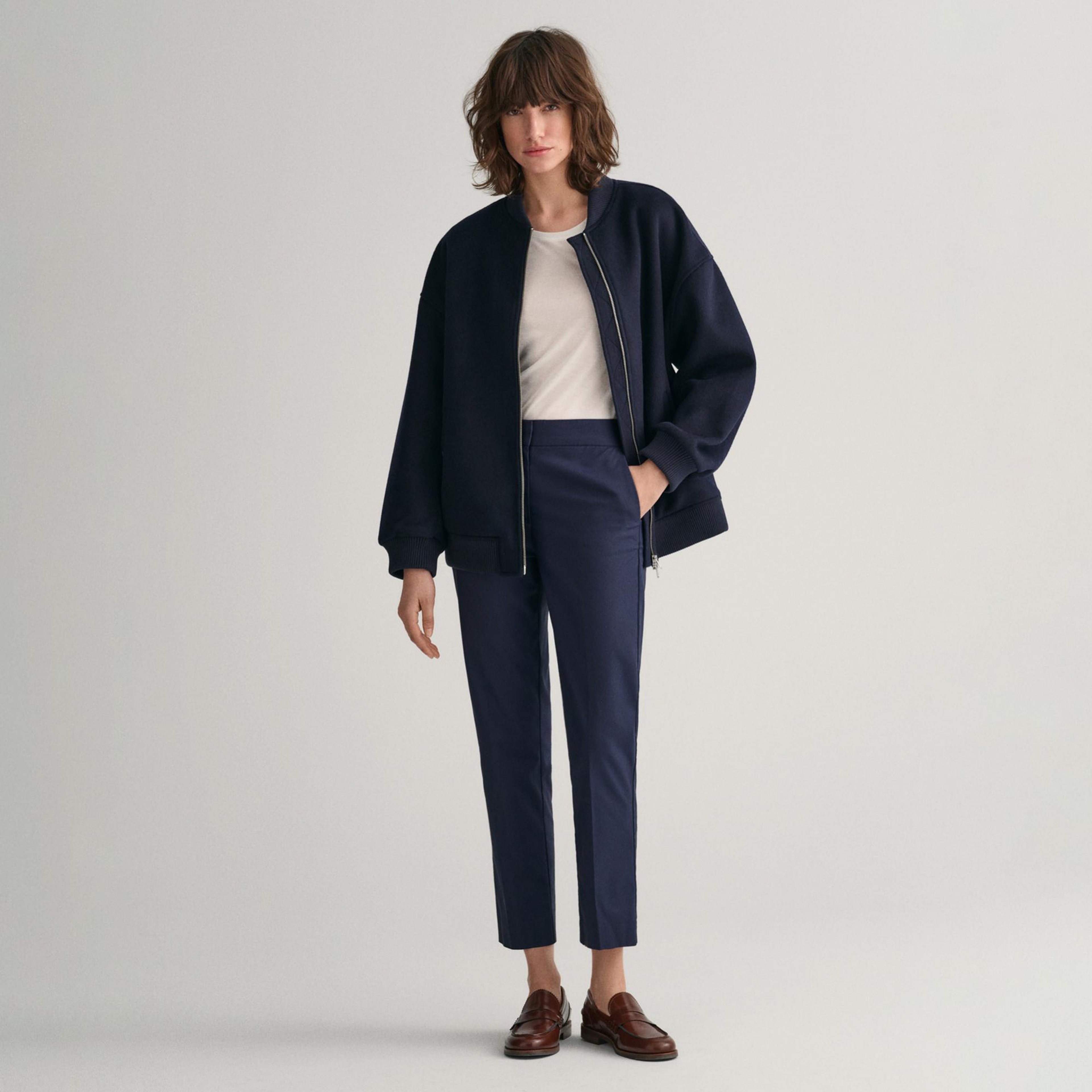 GANT Kadın Lacivert Slim Fit Pantolon