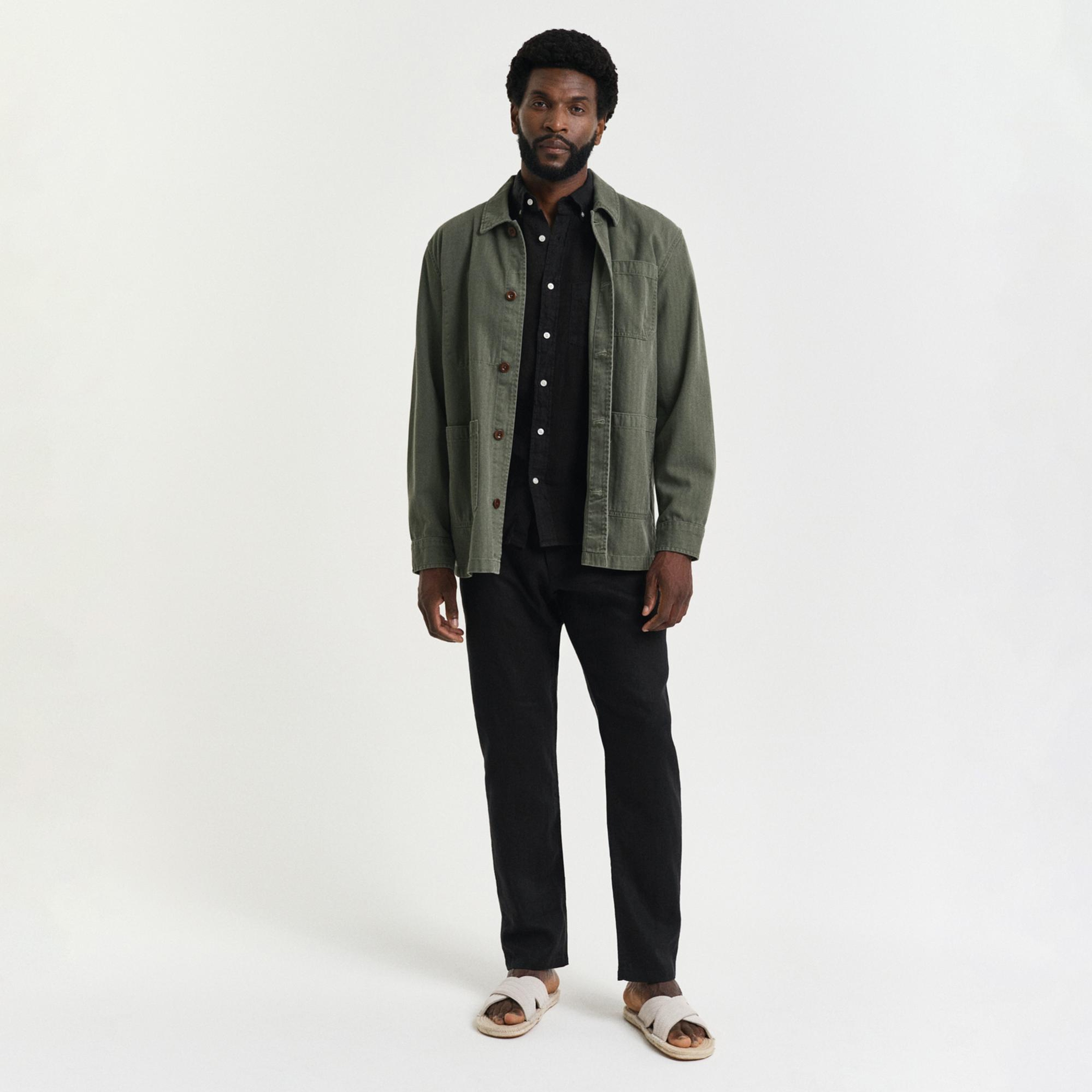 GANT Erkek Siyah Relaxed Fit Pantolon