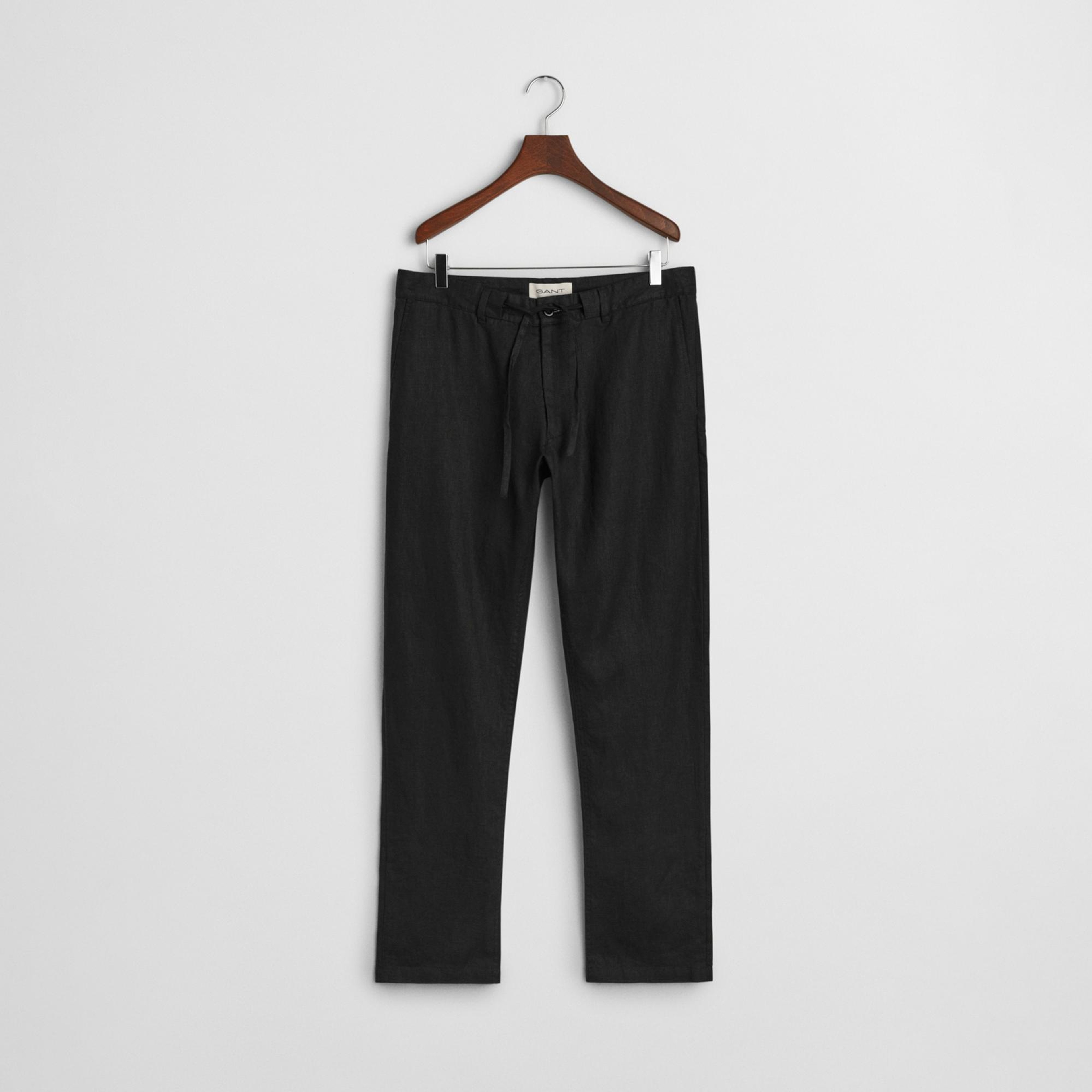 GANT Erkek Siyah Relaxed Fit Pantolon