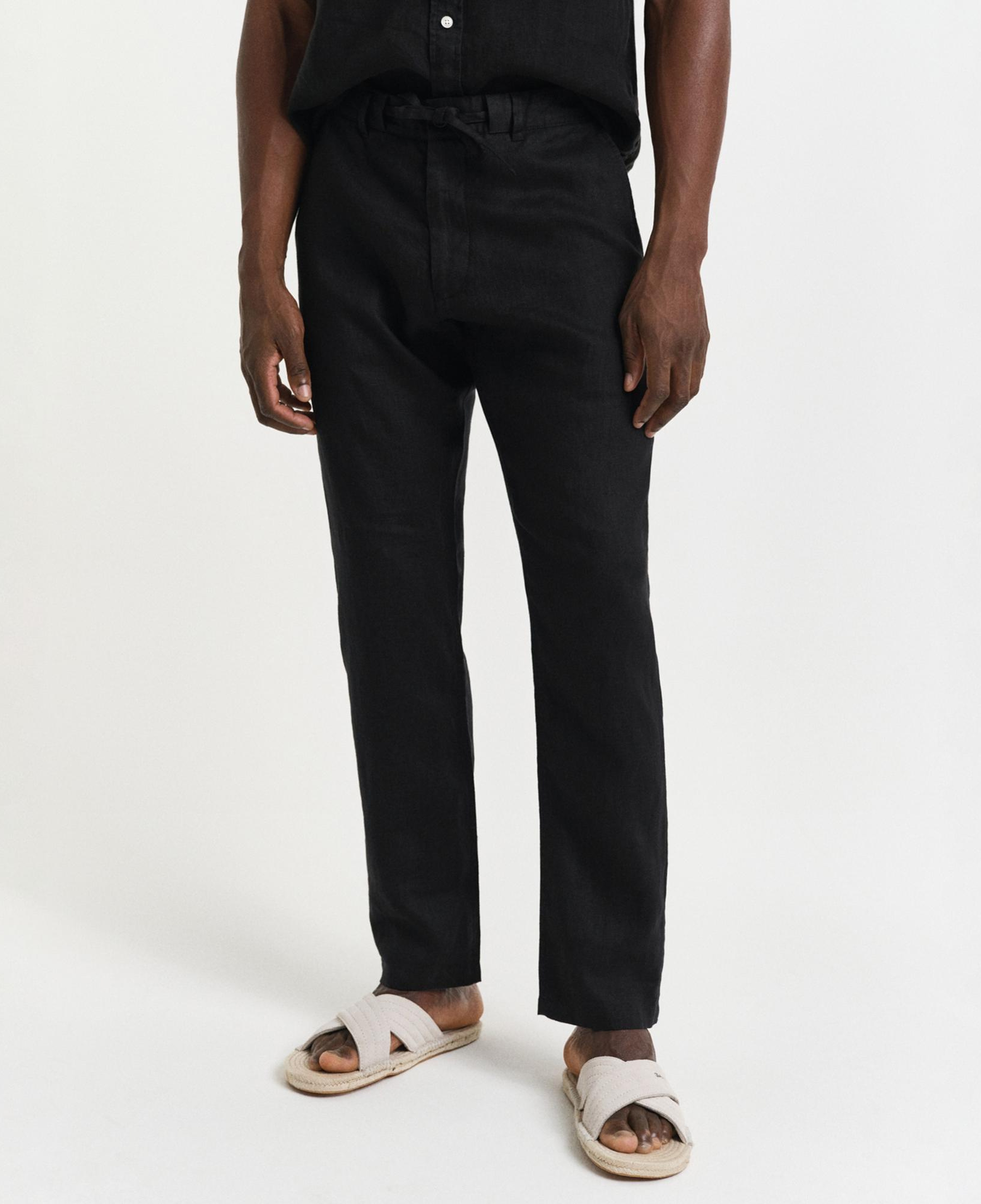 GANT Erkek Siyah Relaxed Fit Pantolon