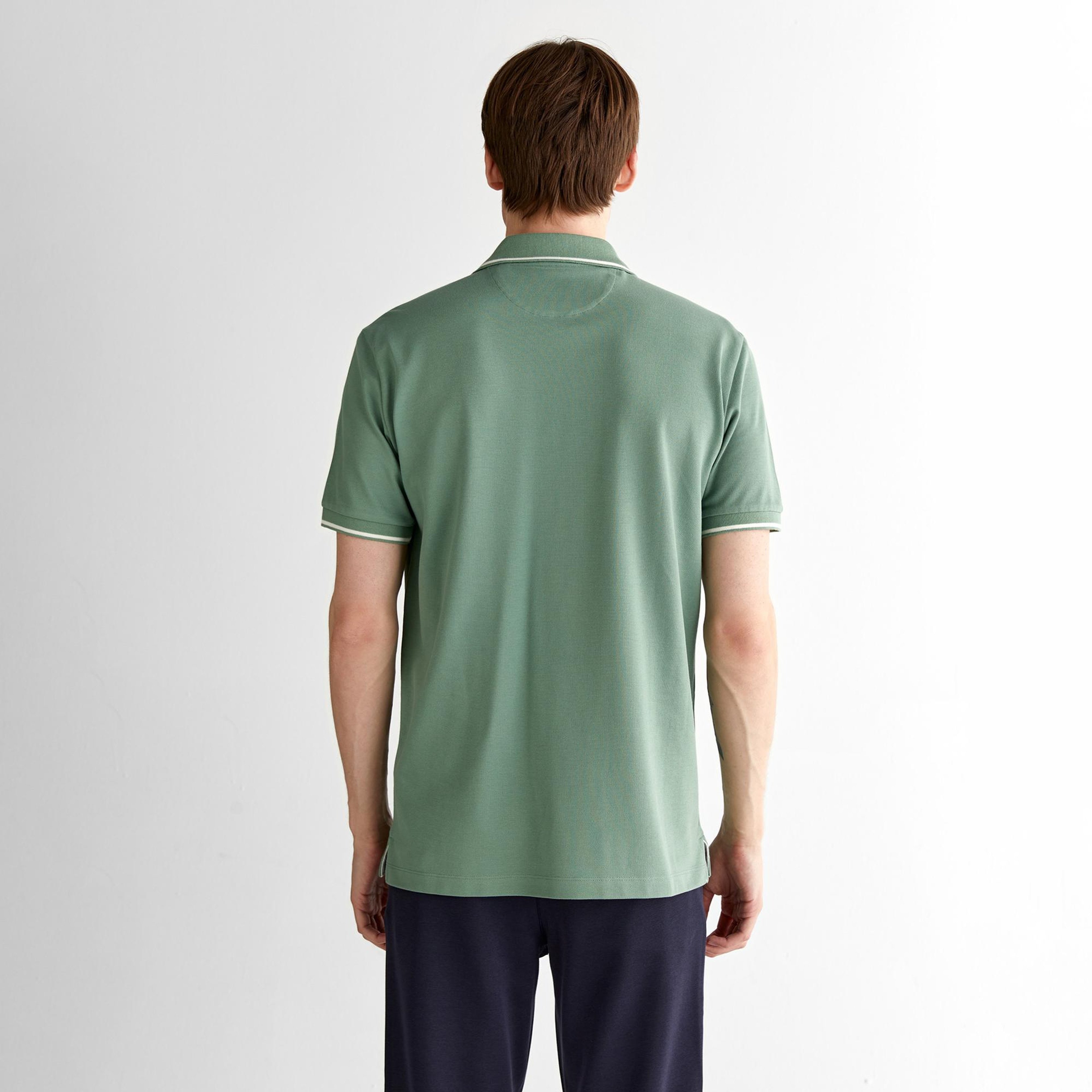 GANT Erkek Yeşil Regular Fit Polo