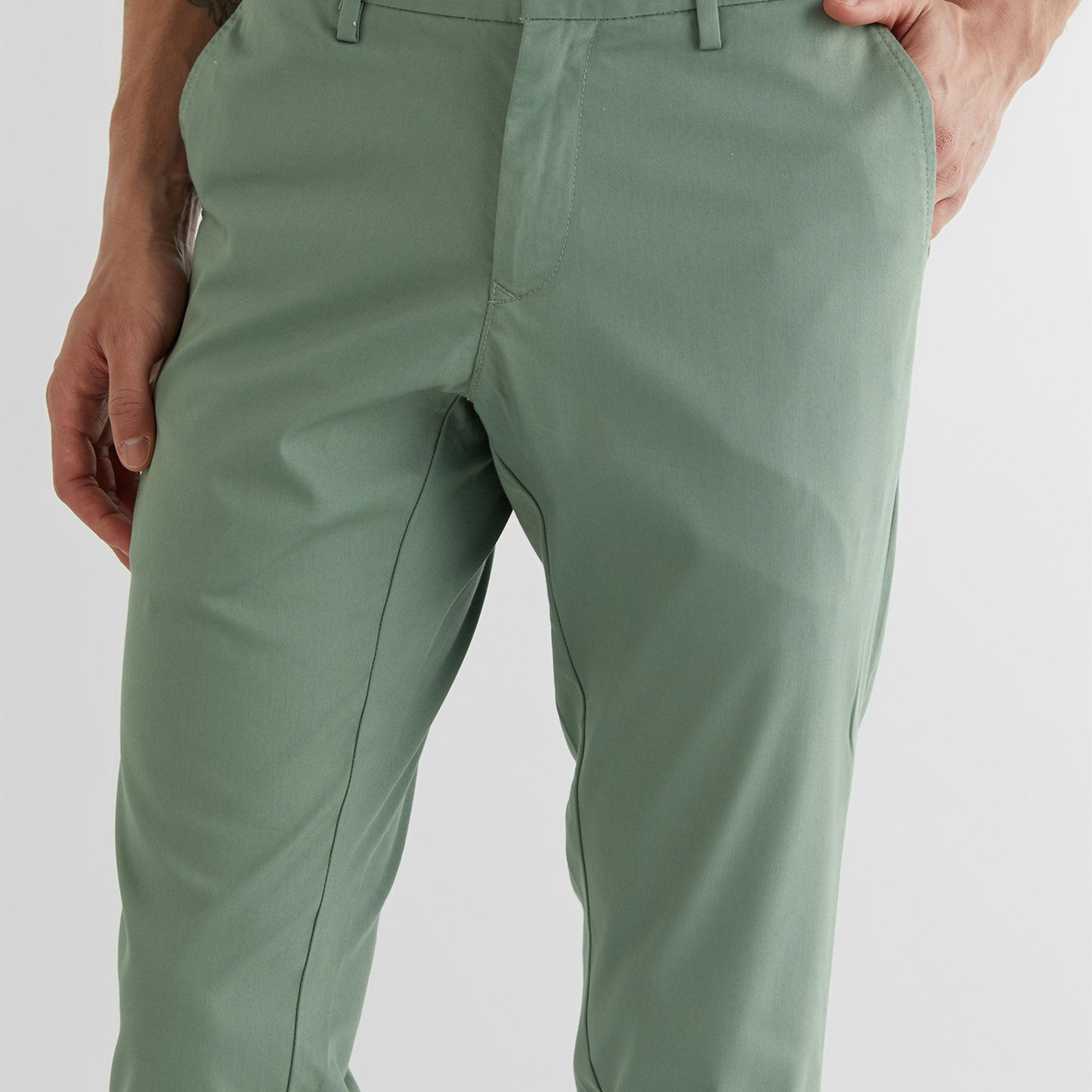 GANT Erkek Yeşil Slim Fit Pantolon