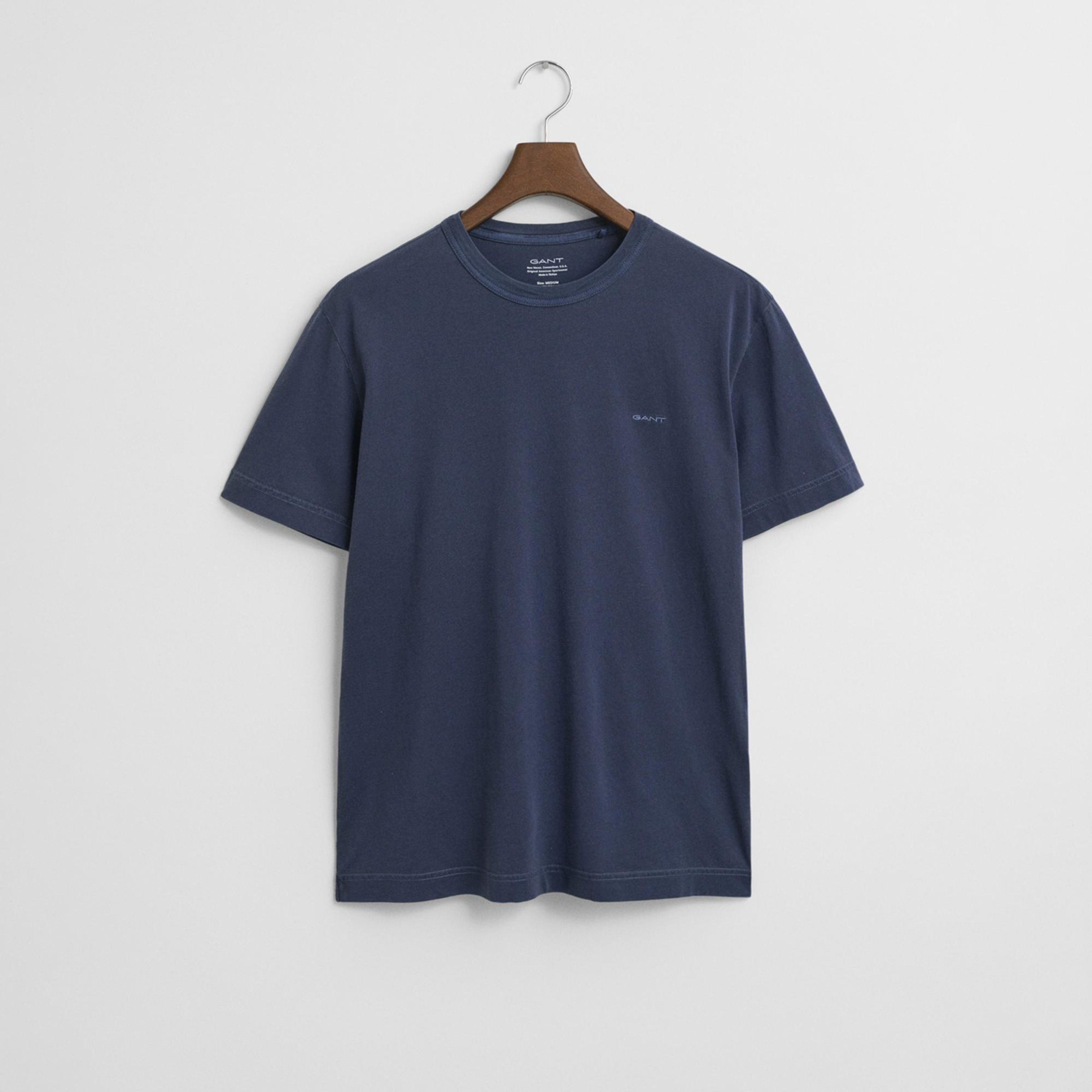 GANT Erkek Lacivert Regular Fit Bisiklet Yaka T-Shirt