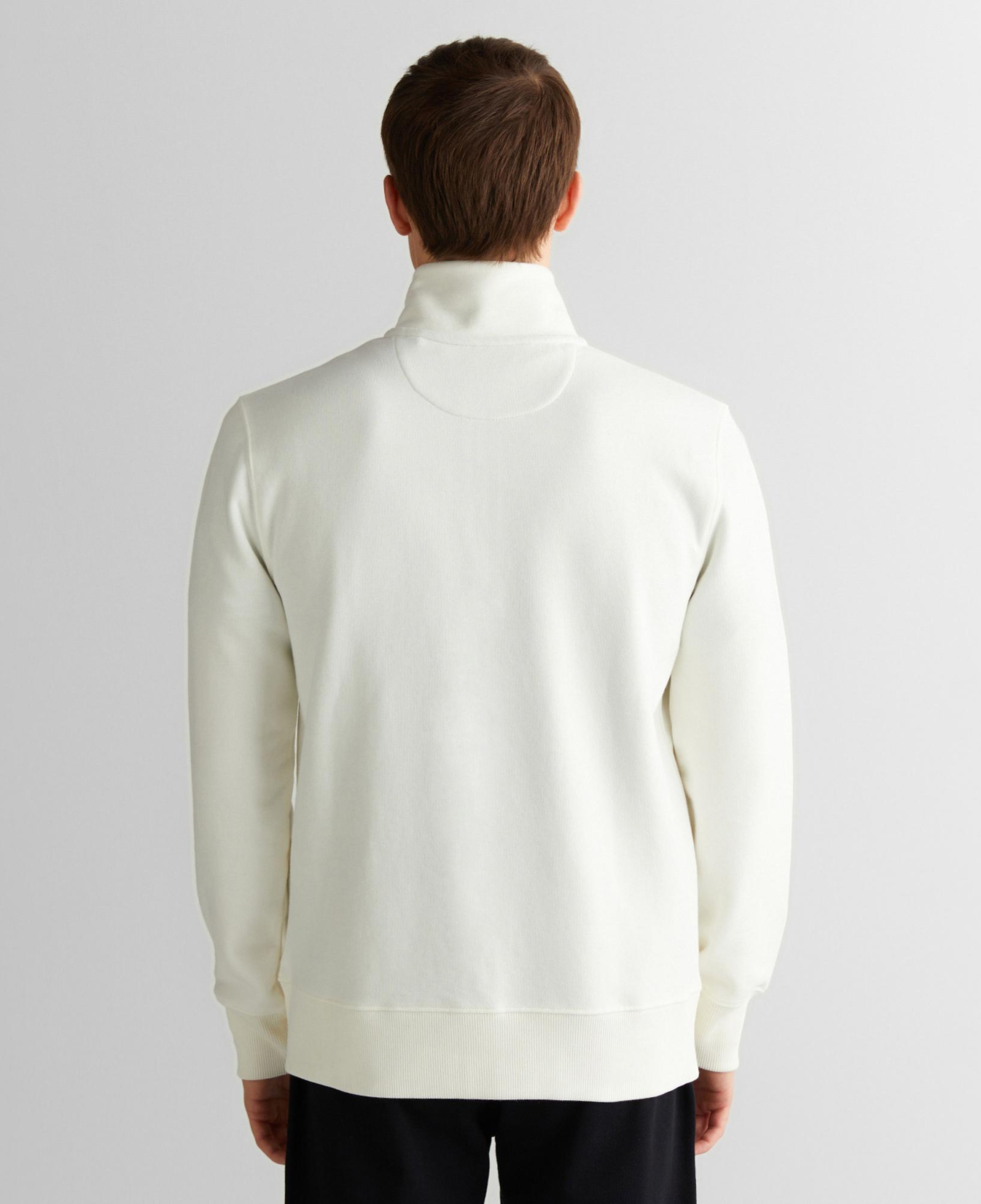 GANT Erkek Beyaz Regular Fit Fermuarlı Sweatshirt