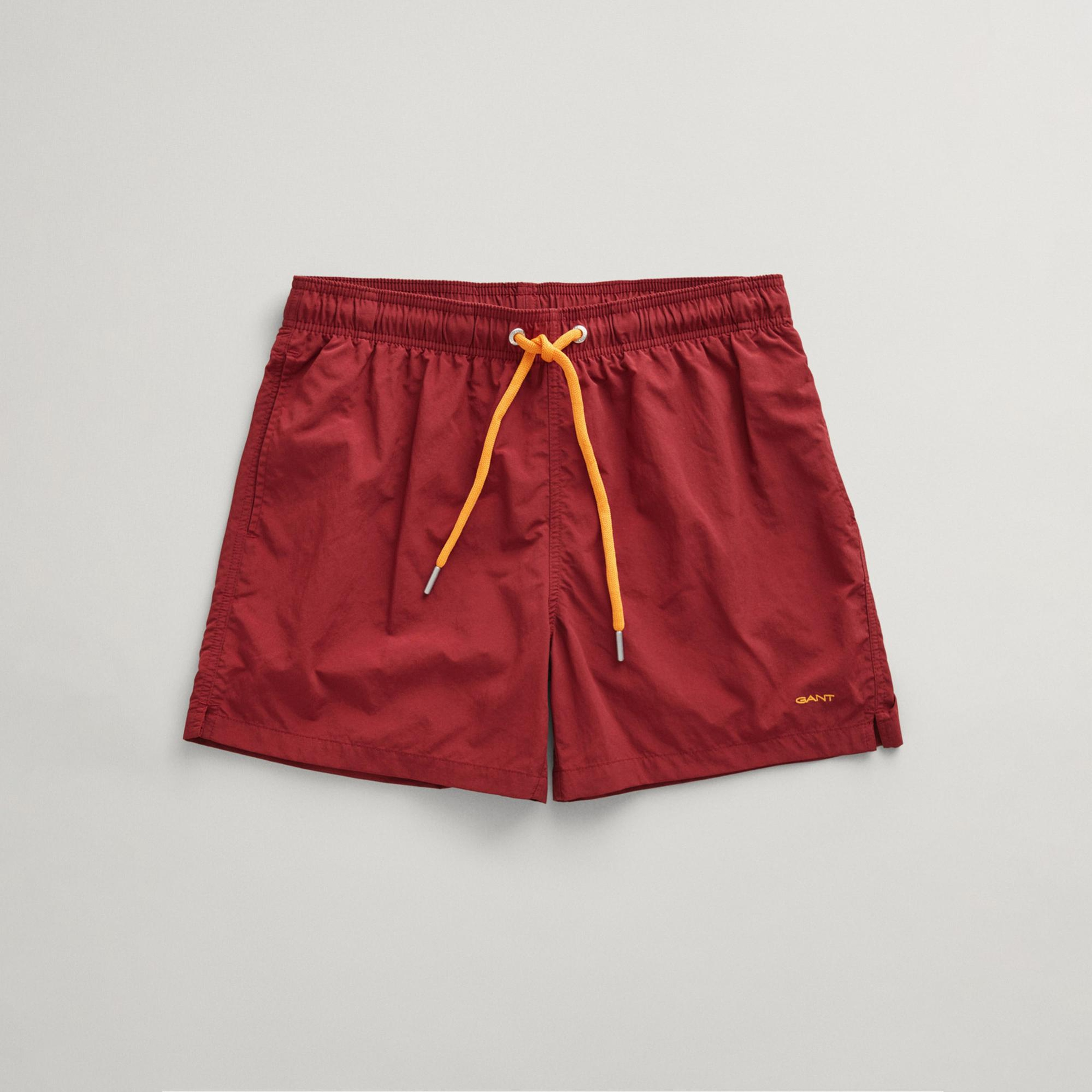 GANT Erkek Bordo Regular Fit Mayo Şort