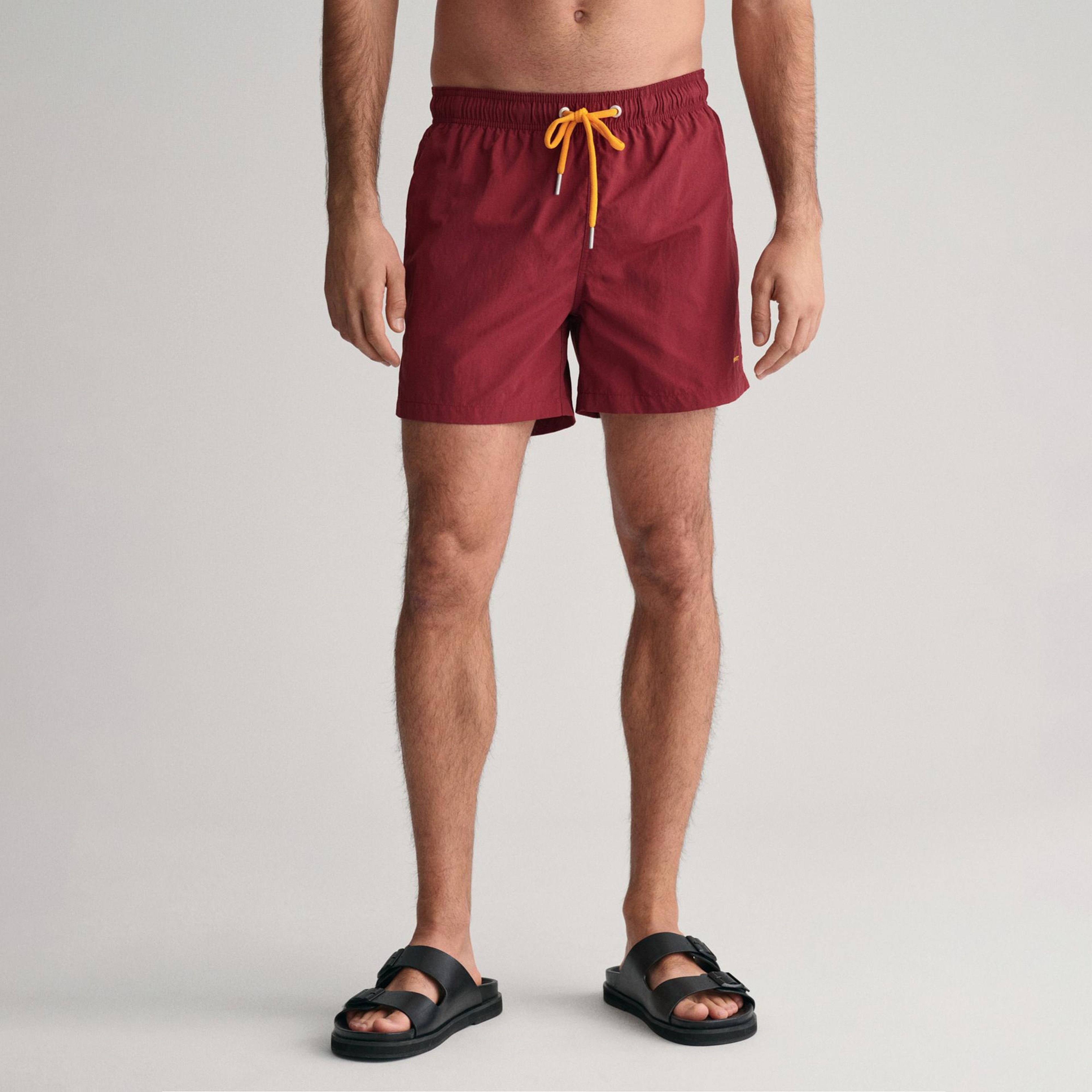GANT Erkek Bordo Regular Fit Mayo Şort
