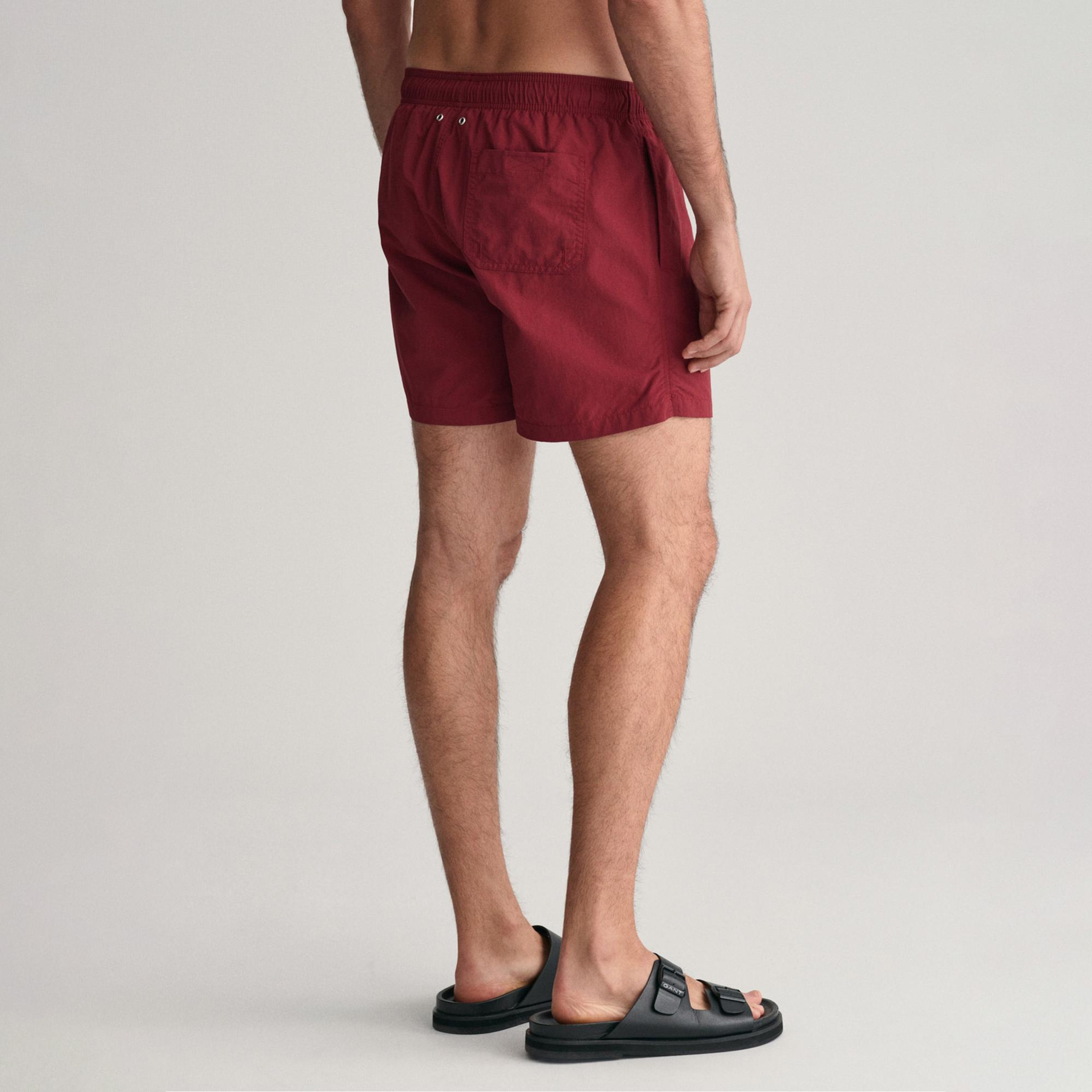 GANT Erkek Bordo Regular Fit Mayo Şort
