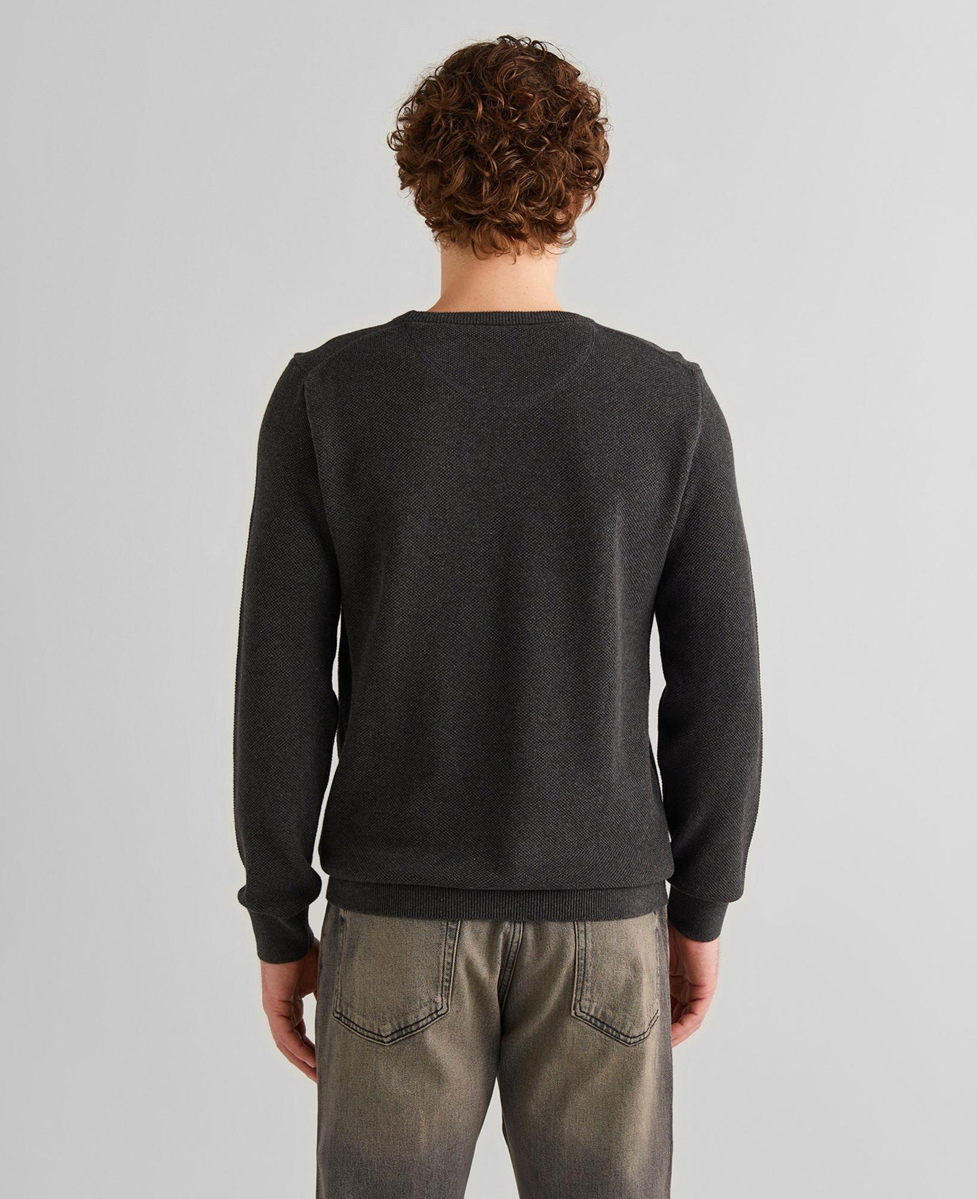 GANT Erkek Gri Regular Fit Bisiklet Yaka Kazak