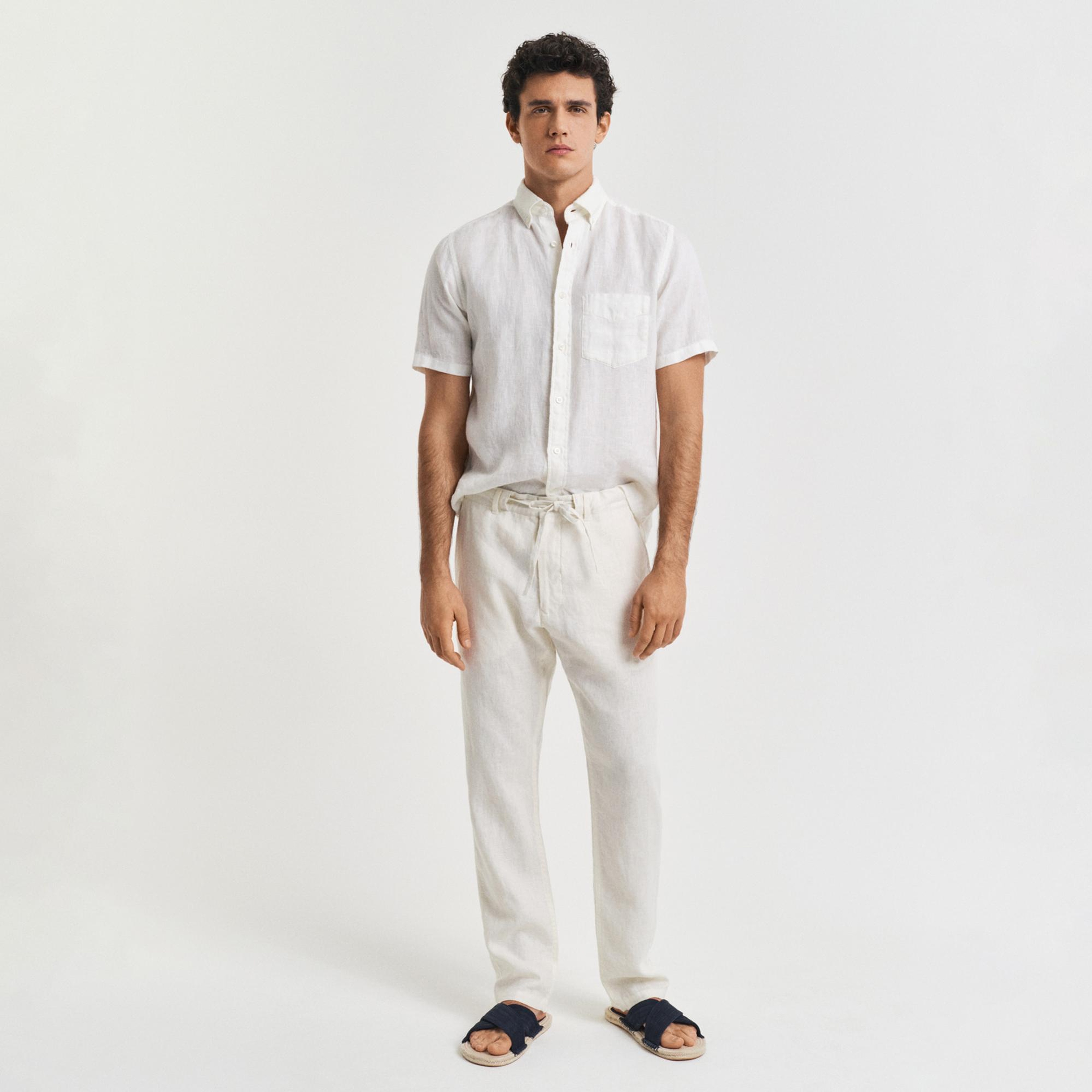 GANT Erkek Krem Relaxed Fit Pantolon