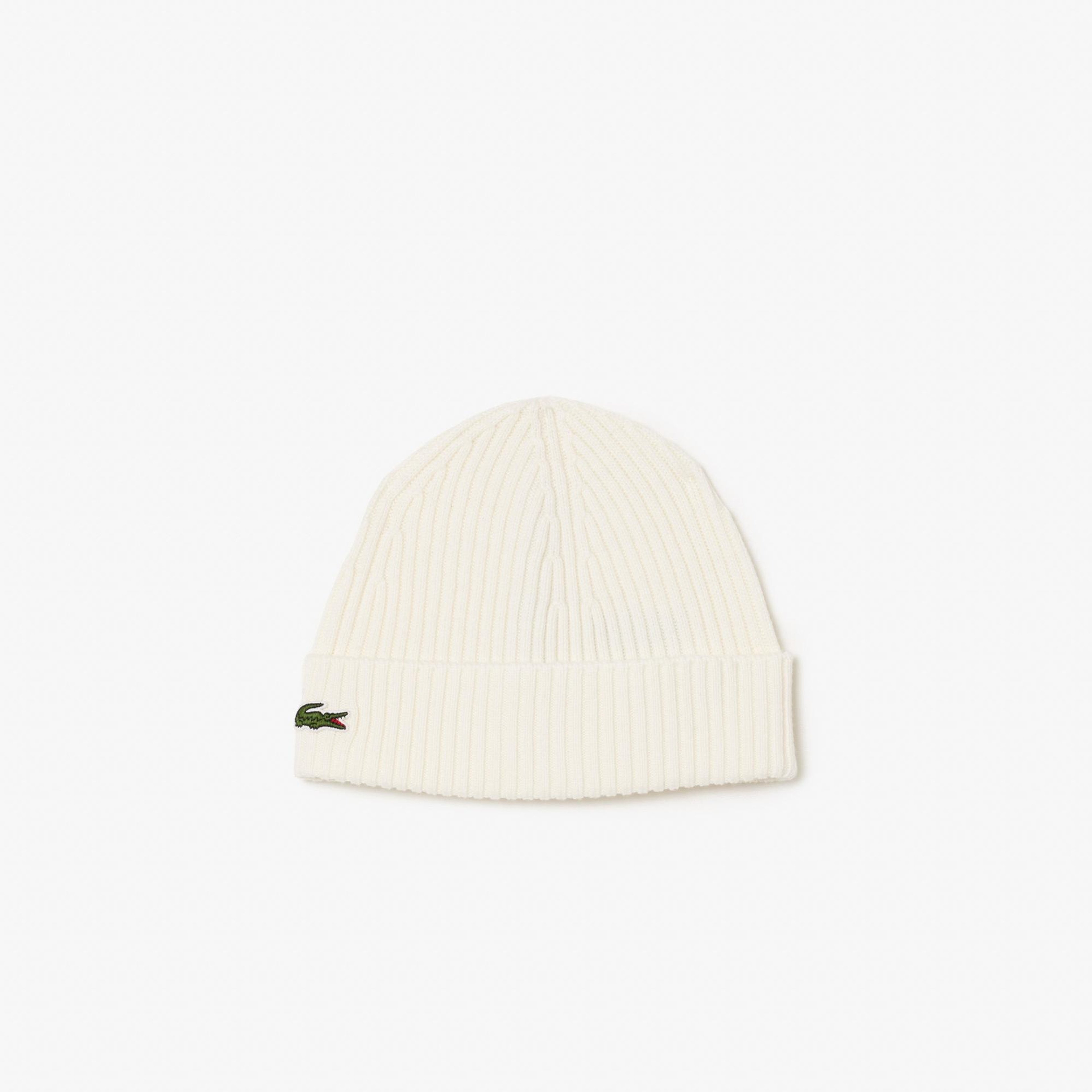 Lacoste Unisex Yün Beyaz Bere