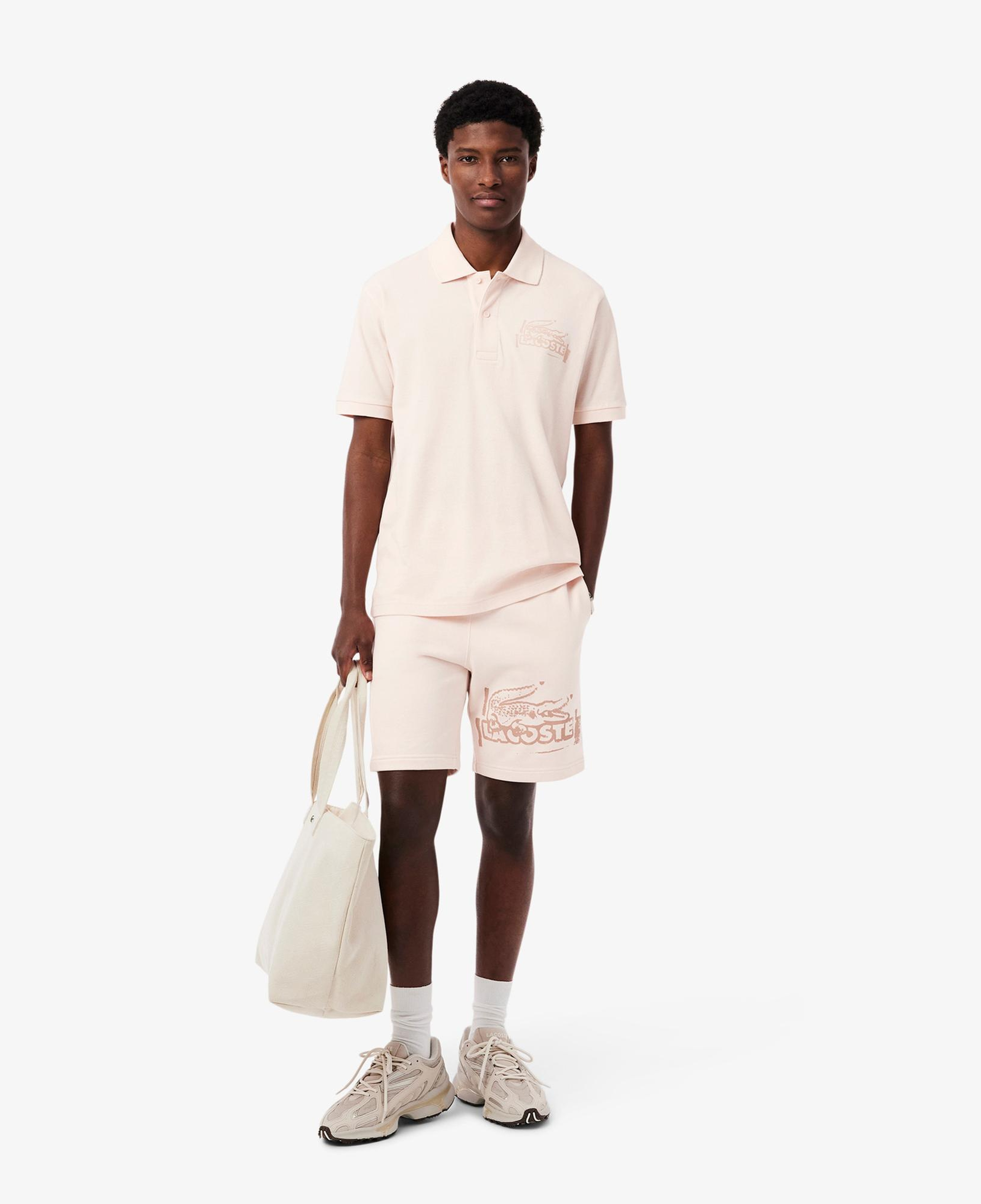 Lacoste Erkek Regular Fit Baskılı Bej Şort