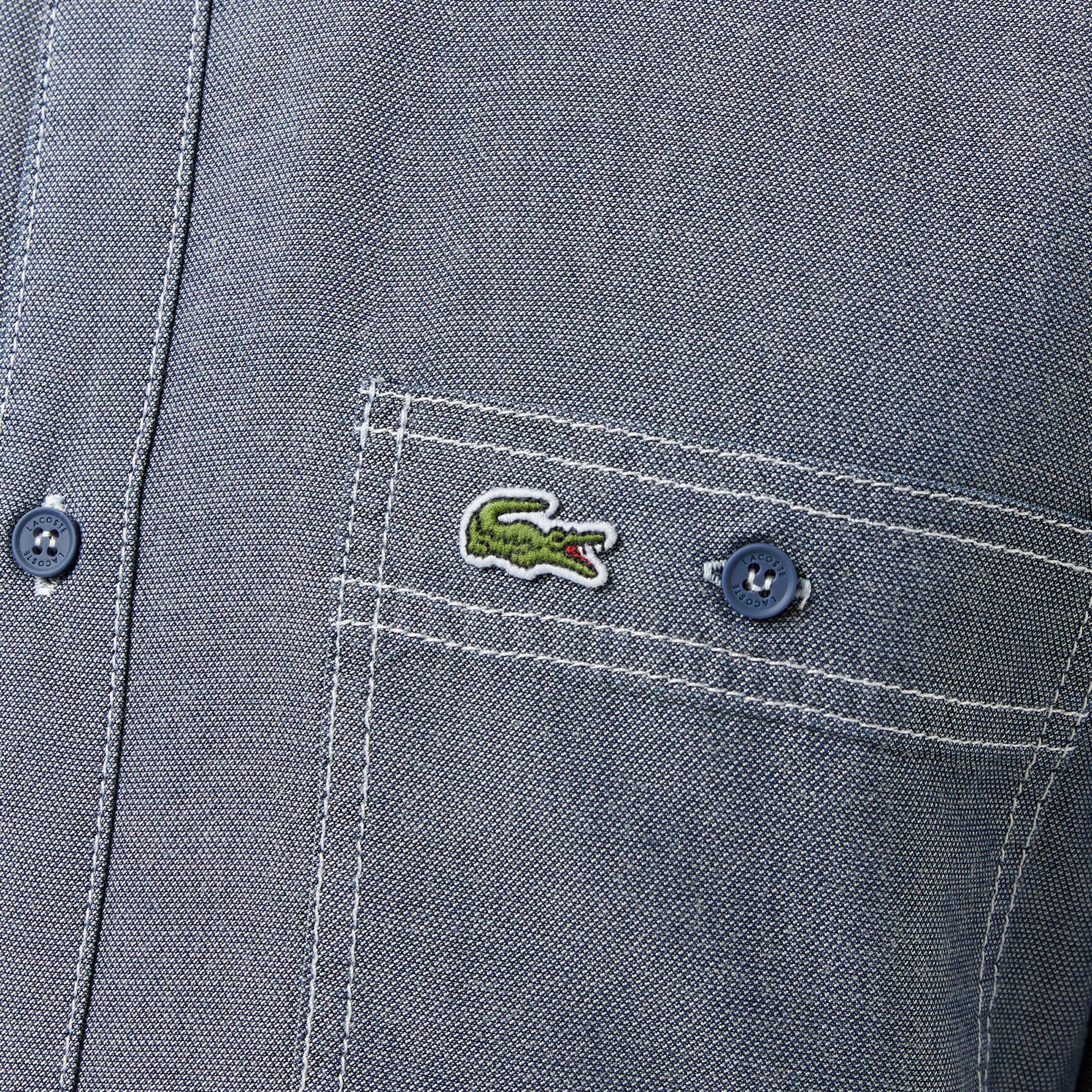 Lacoste Erkek Regular Fit Liyosel Koyu Mavi Gömlek