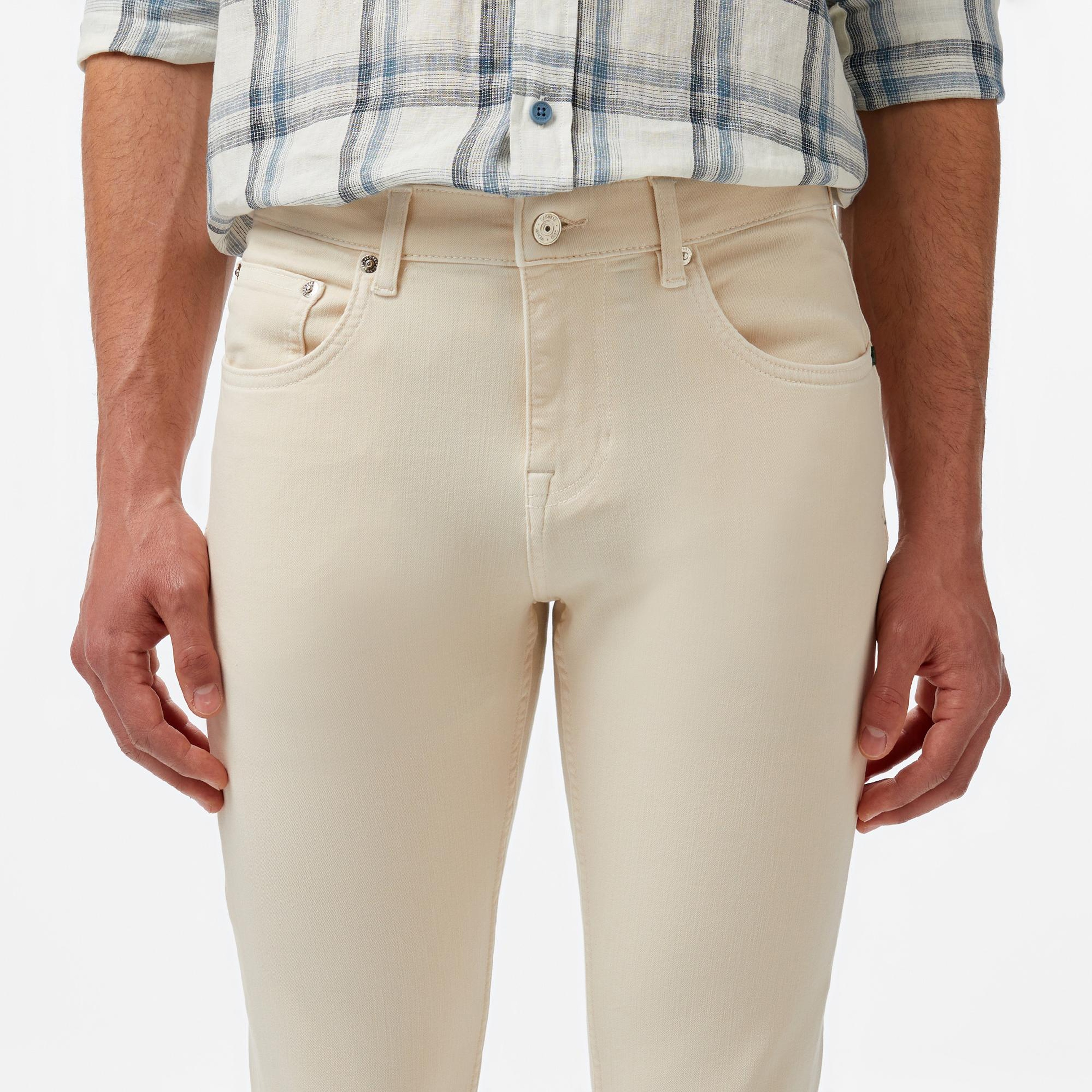 Lacoste Erkek Slim Fit Krem Jean Pantolon