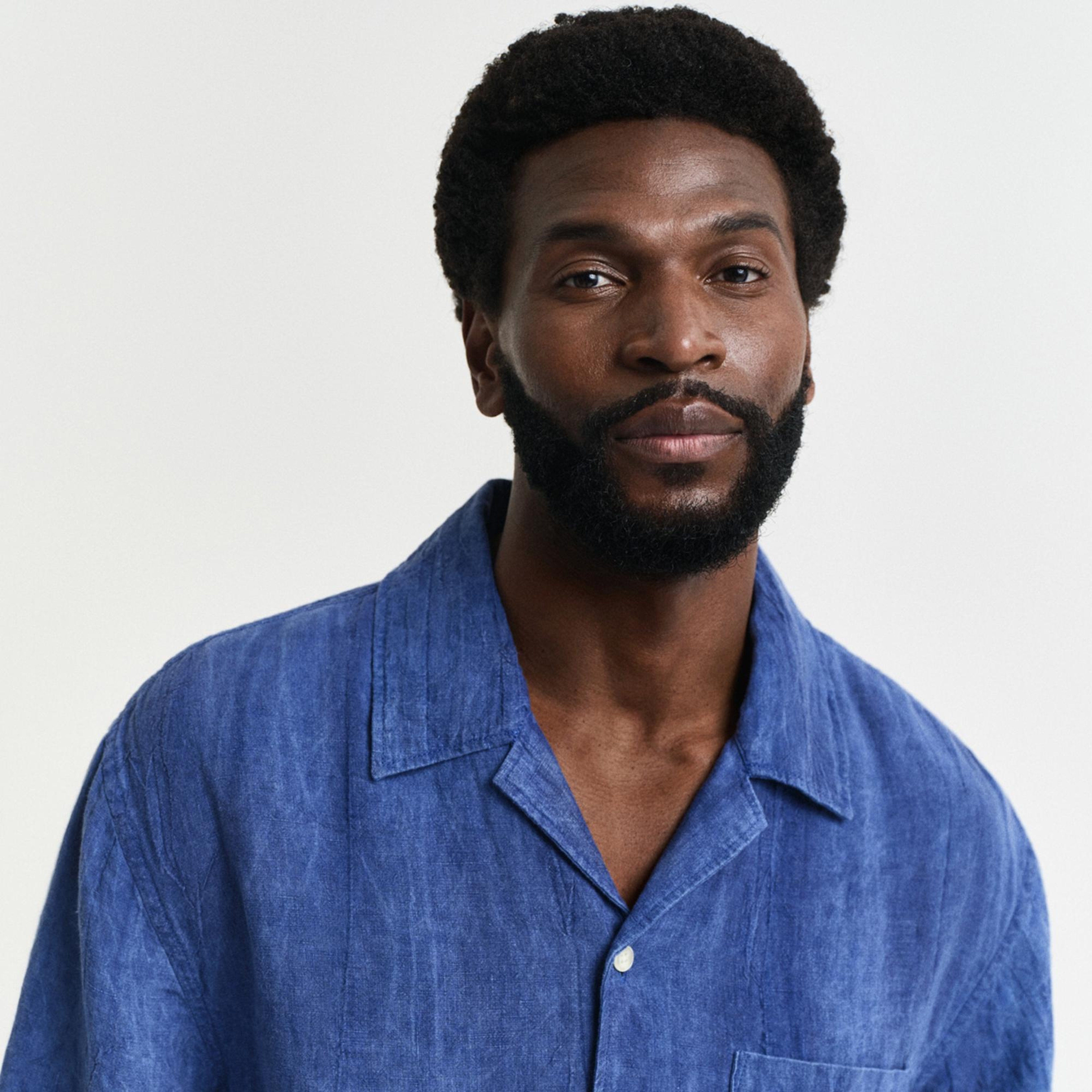 GANT Erkek Lacivert Relaxed Fit Klasik Yaka Gömlek