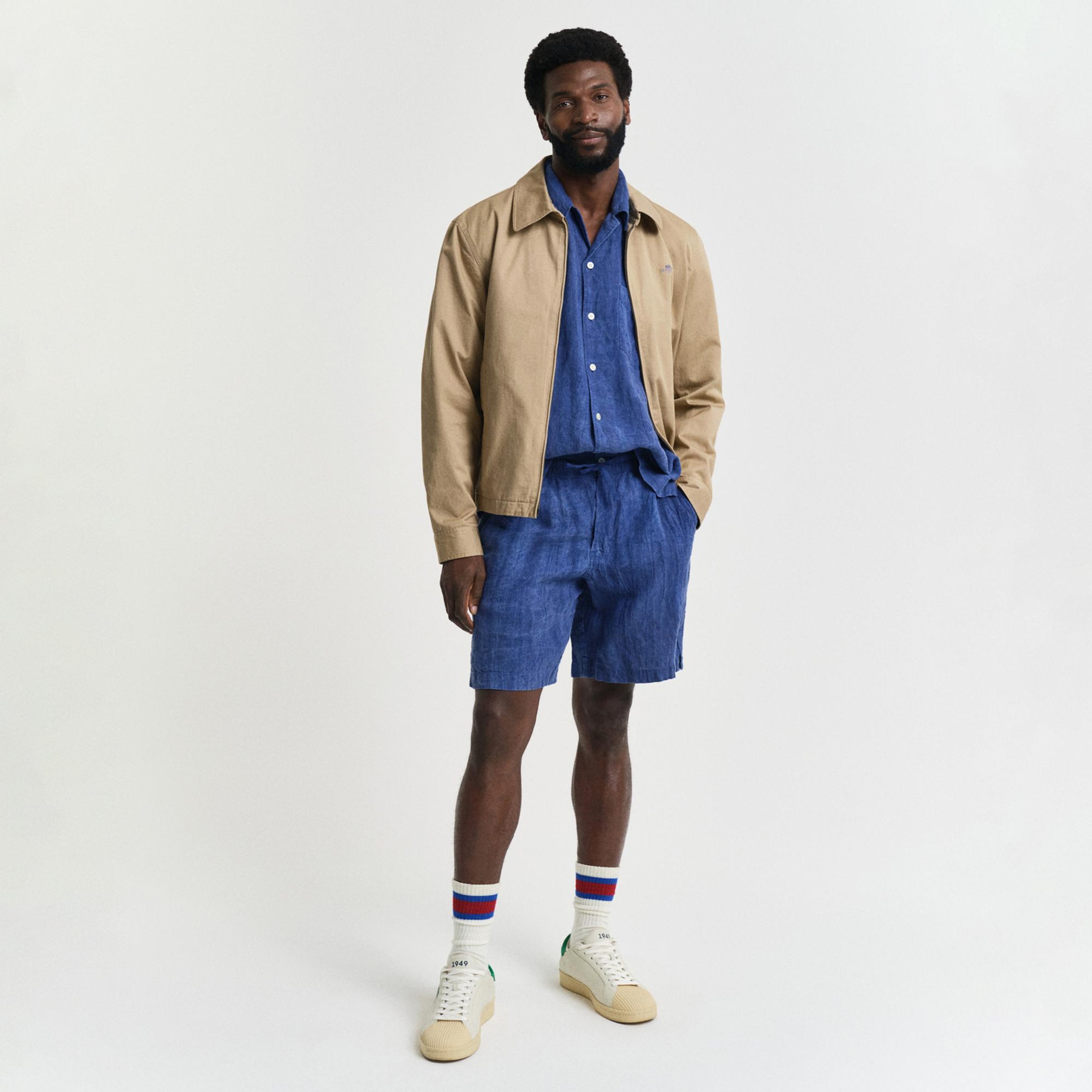 GANT Erkek Lacivert Relaxed Fit Klasik Yaka Gömlek