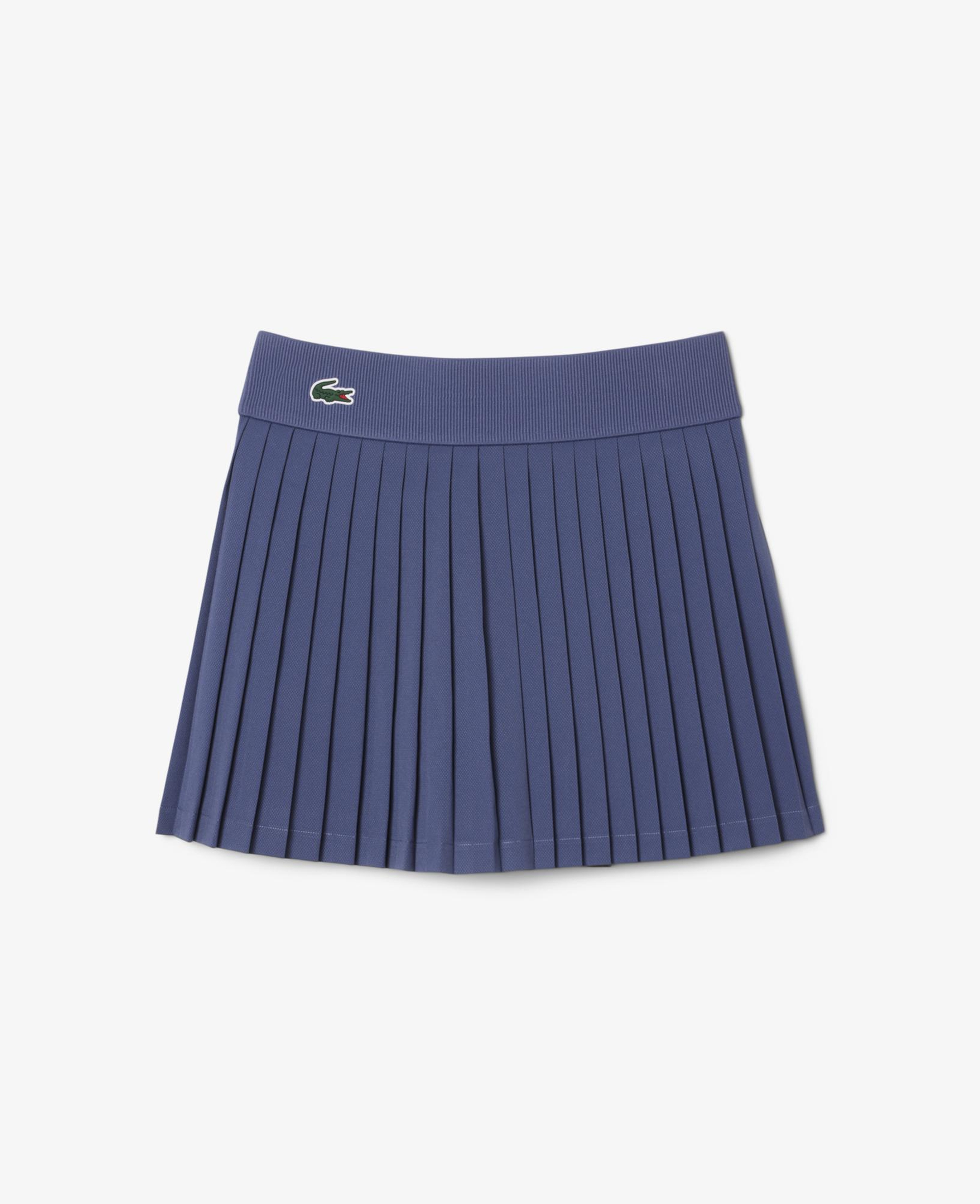 Lacoste Kadın Flare Fit Pileli Lacivert Etek