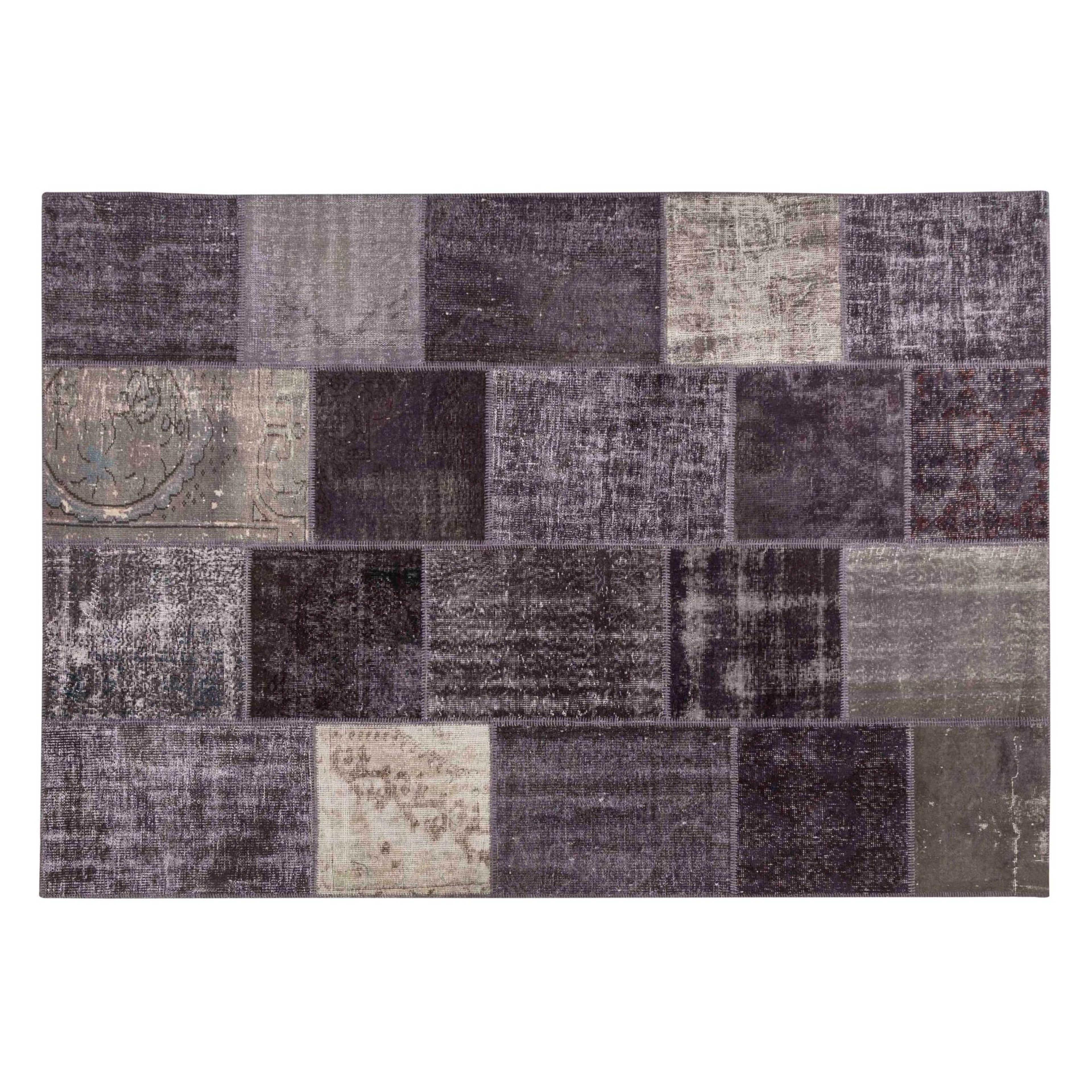 LIMA KOYU GRİ EL DİKİŞİ  PATCHWORK HALI 200x300 CM