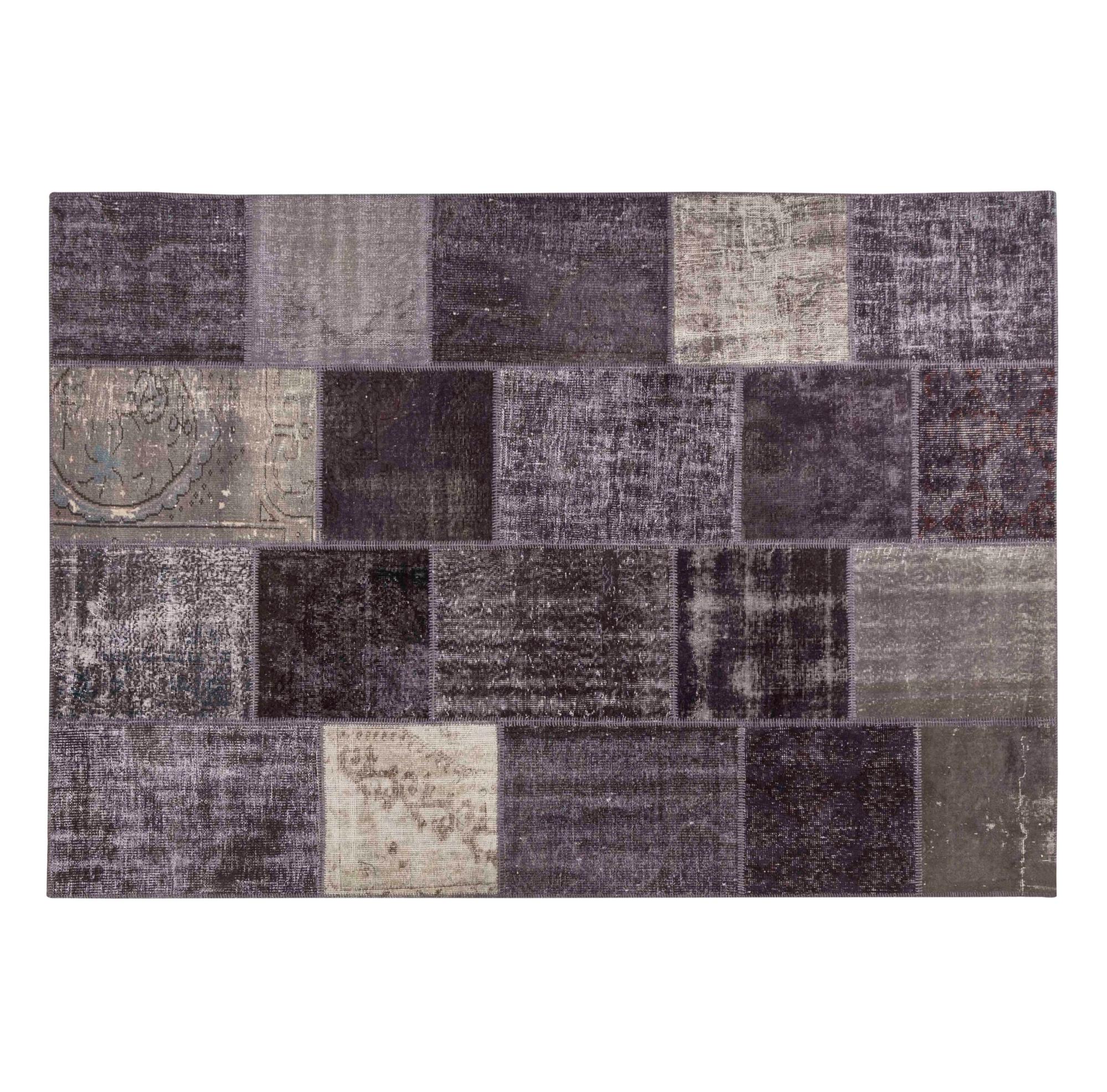 LIMA KOYU GRİ EL DİKİŞİ  PATCHWORK HALI 200x300 CM