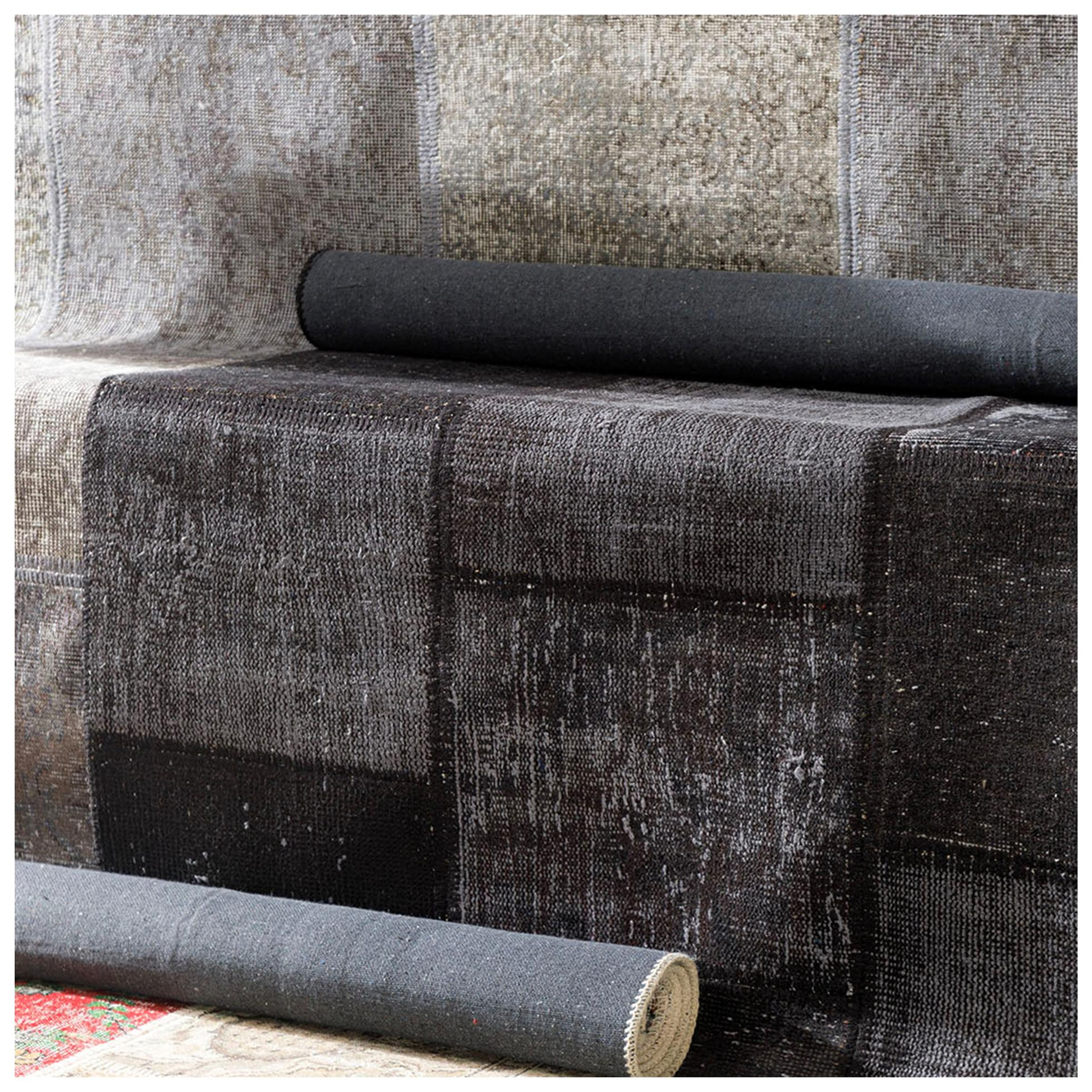 LIMA KOYU GRİ EL DİKİŞİ  PATCHWORK HALI 200x300 CM