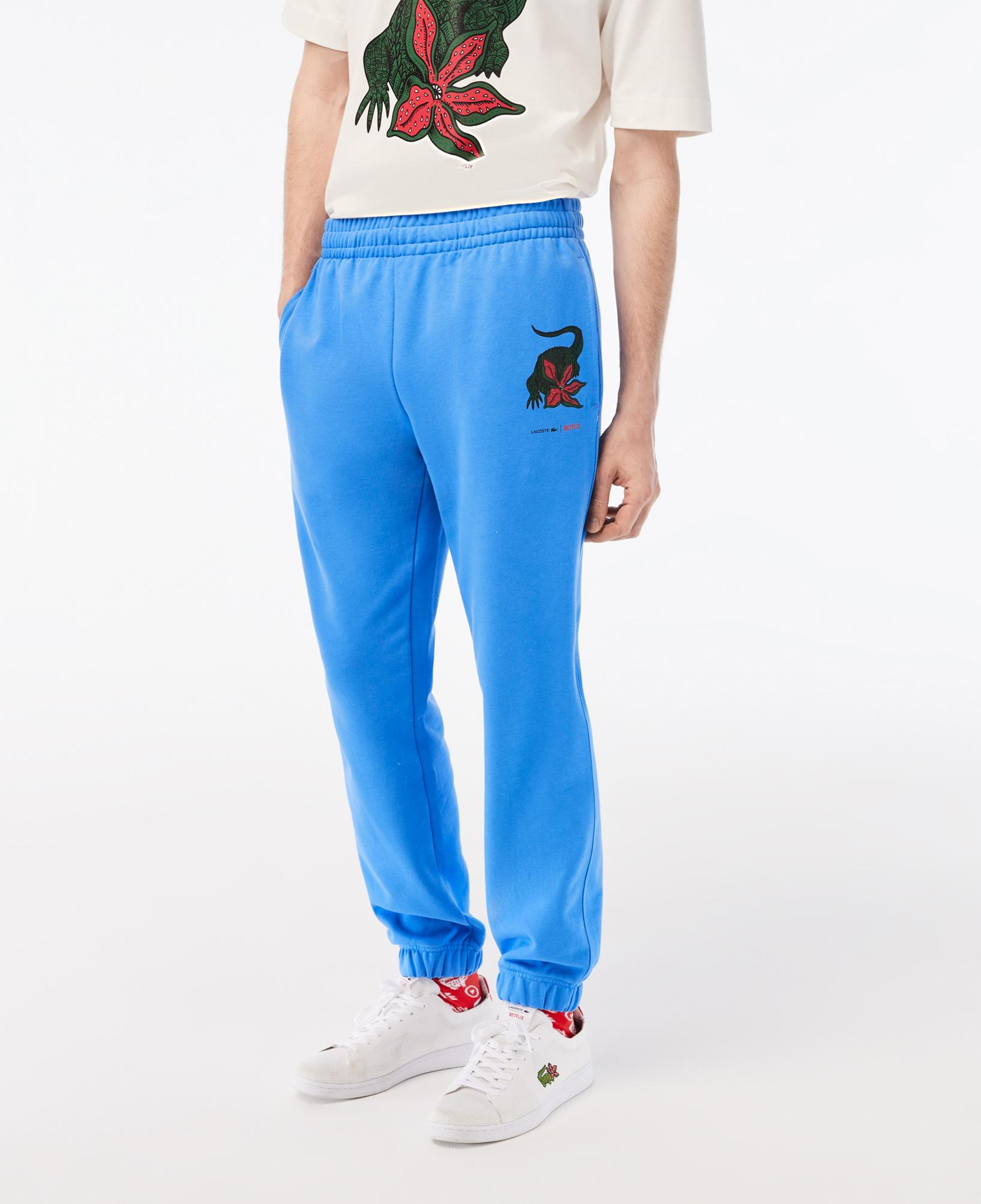 Netflix Erkek Regular Fit Baskılı Mavi Eşofman Altı