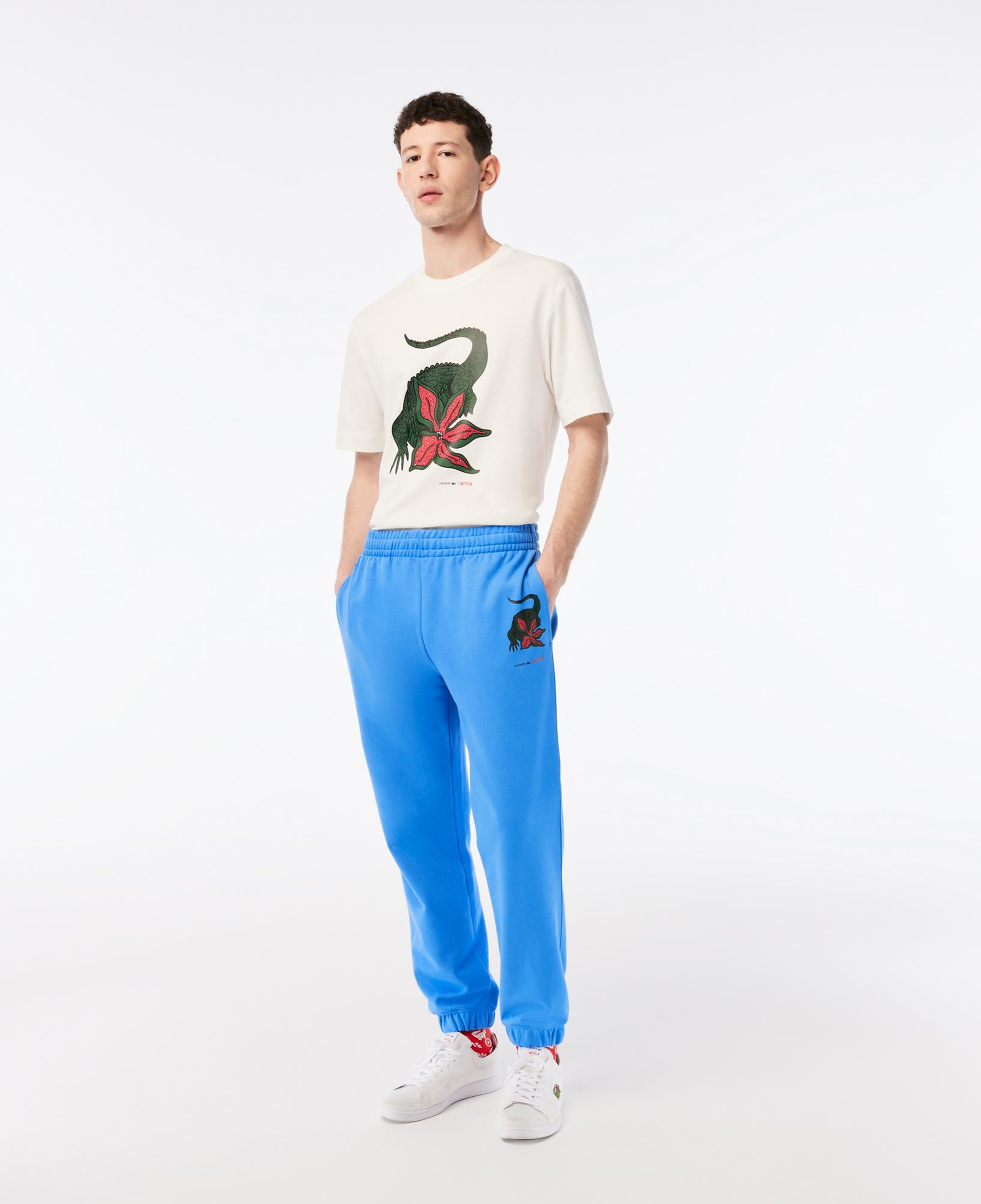 Netflix Erkek Regular Fit Baskılı Mavi Eşofman Altı