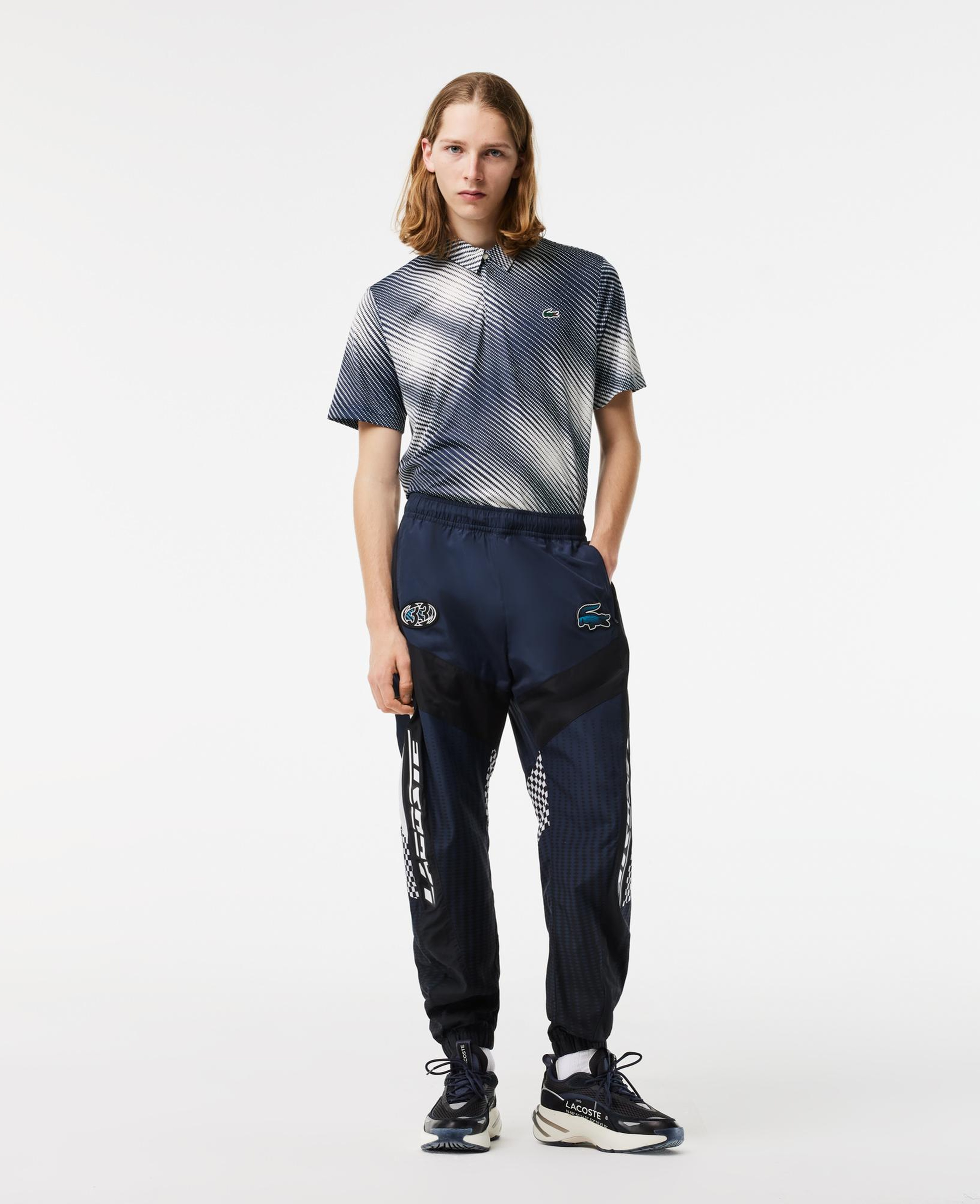 Active Erkek Tapered Fit Baskılı Siyah Eşofman Altı