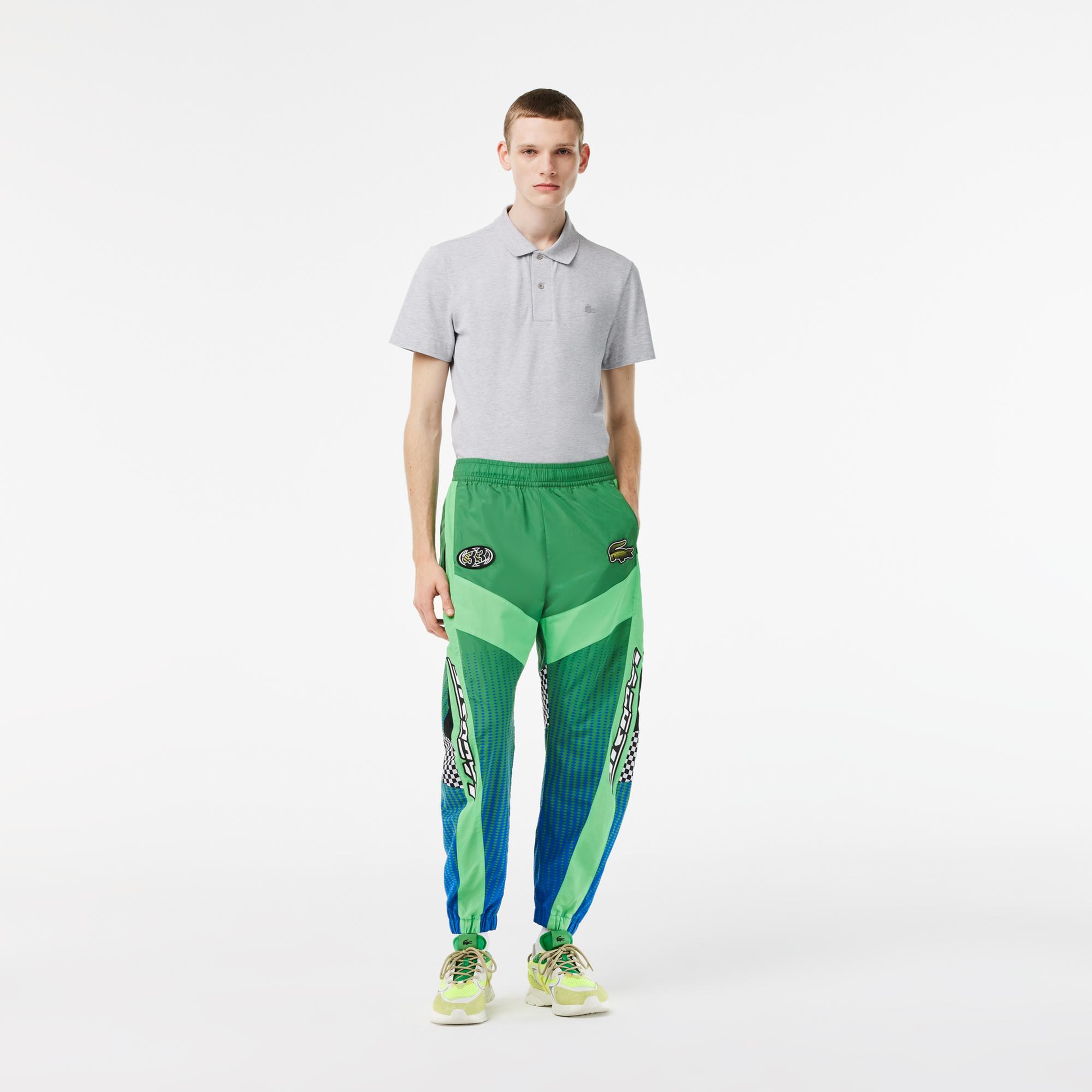 Active Erkek Tapered Fit Baskılı Yeşil Eşofman Altı