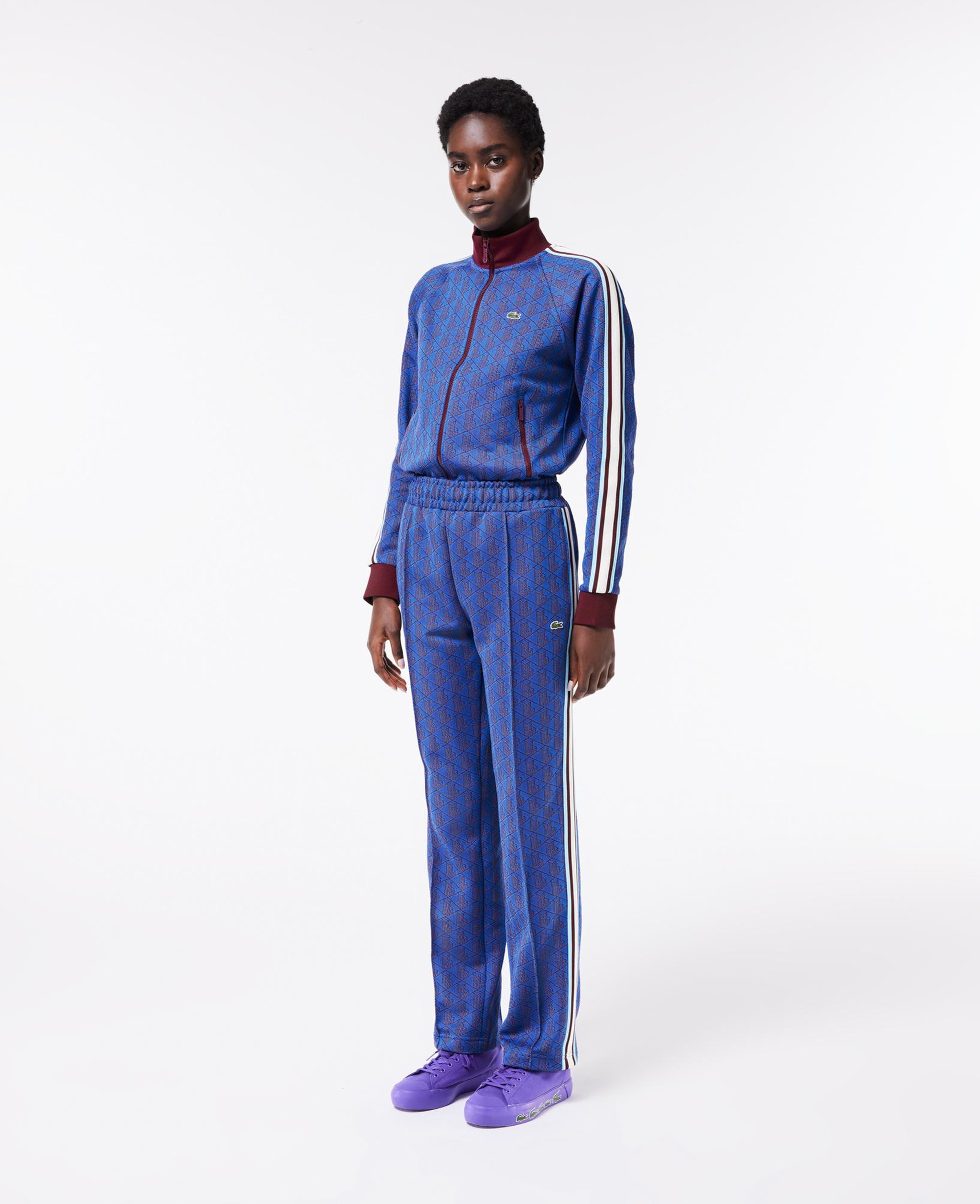 Kadın Straight Fit Monogram Mavi Eşofman Altı