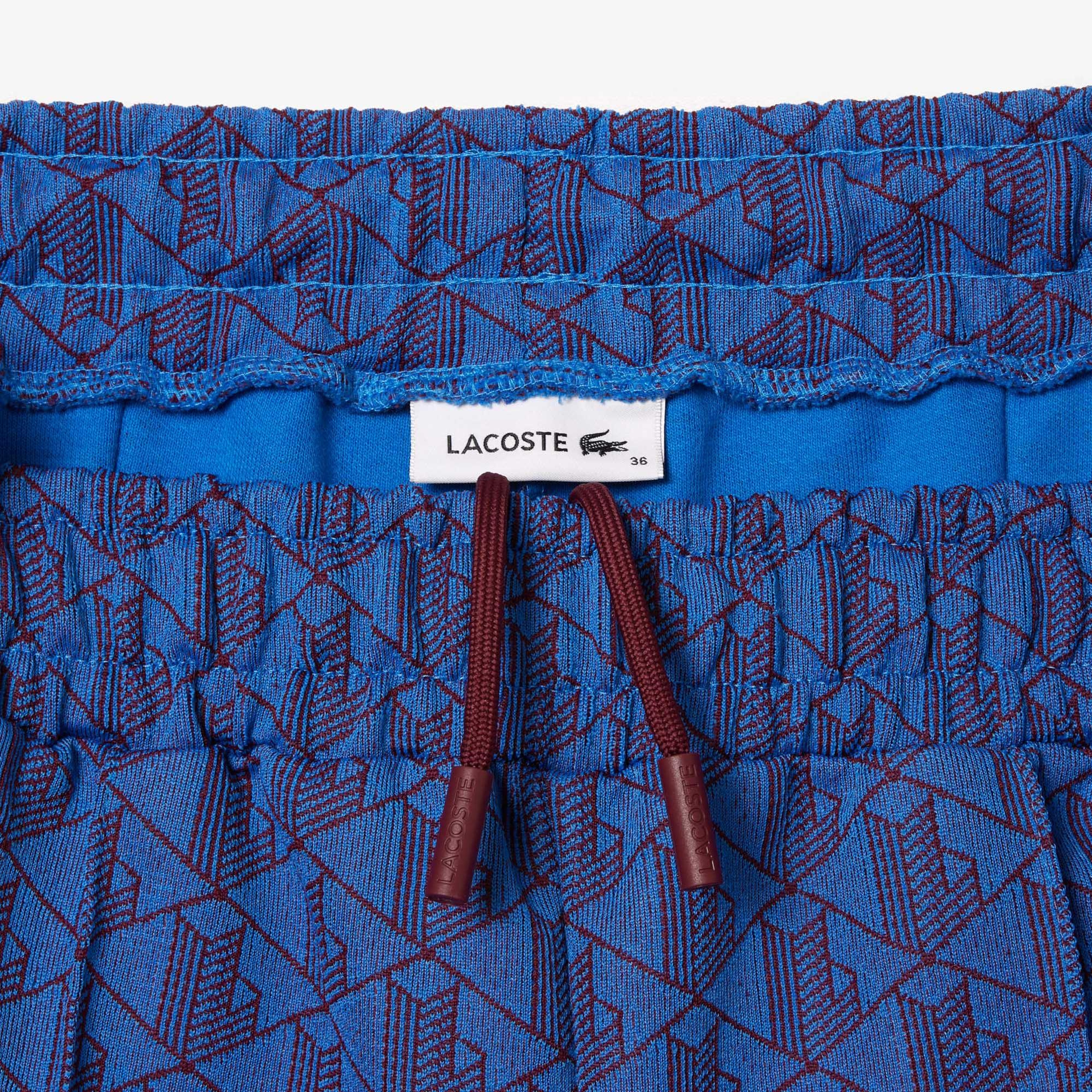 Kadın Straight Fit Monogram Mavi Eşofman Altı